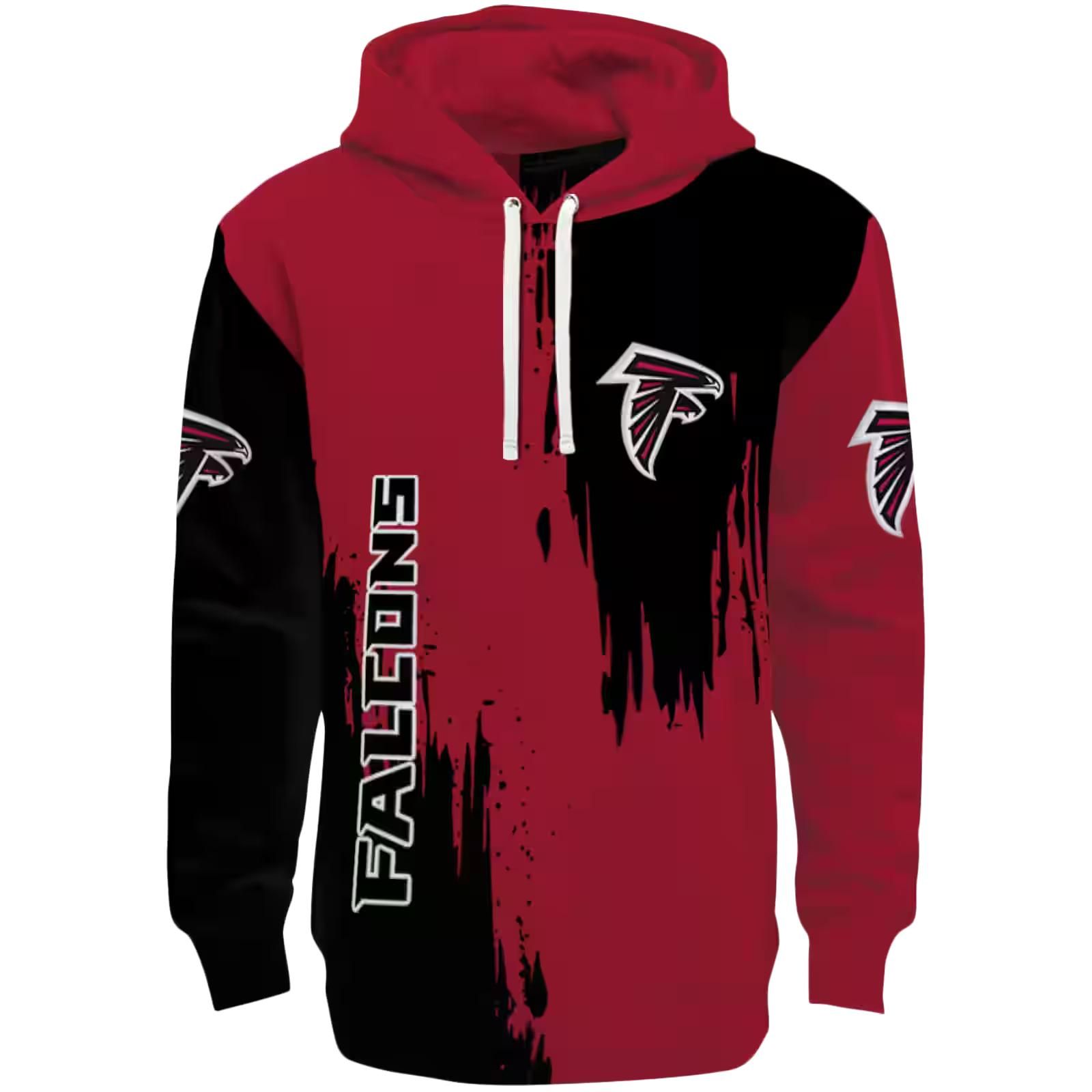 Atlanta Falcons Splatter Effect Red Hoodie