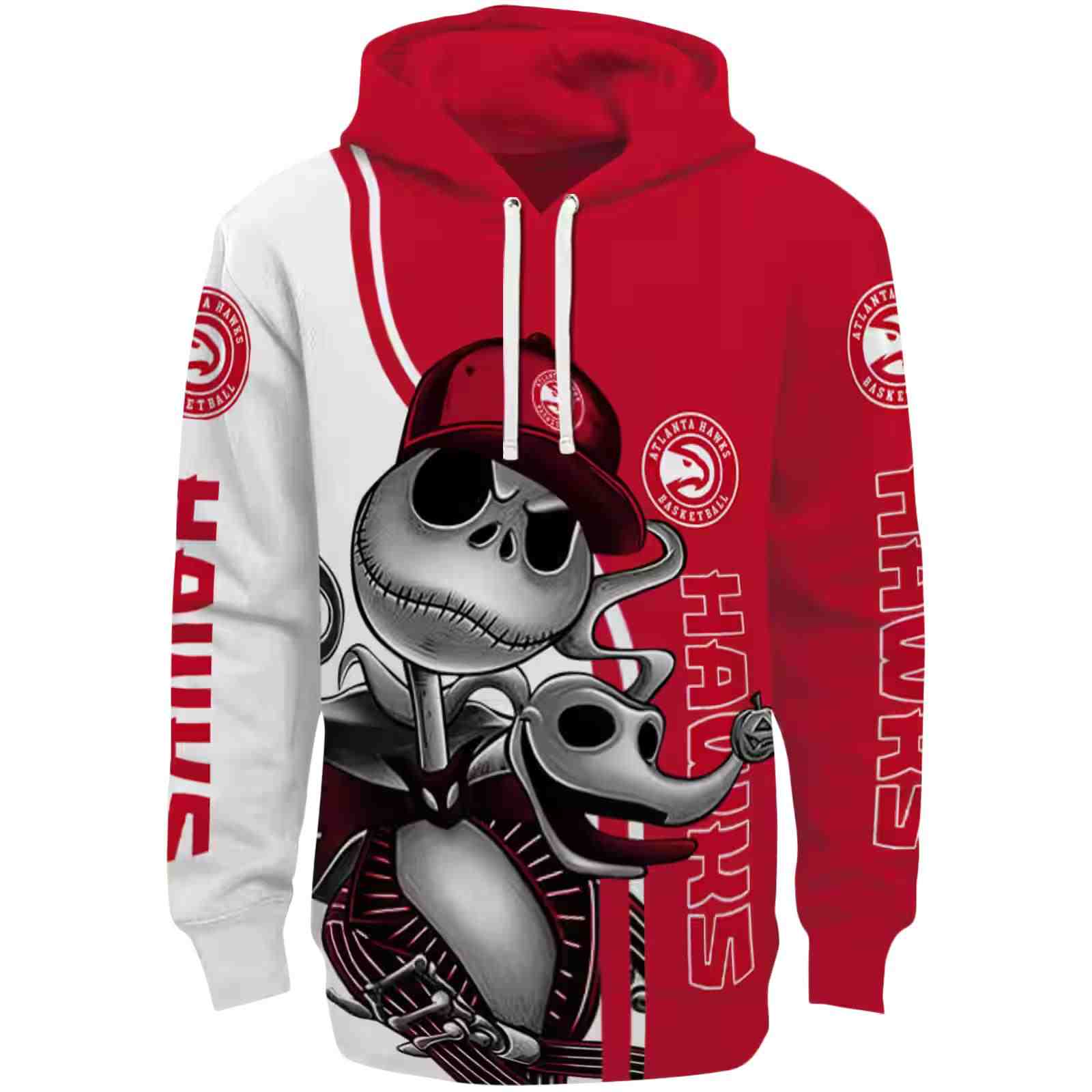 Atlanta Hawks Jack Skellington Red Hoodie