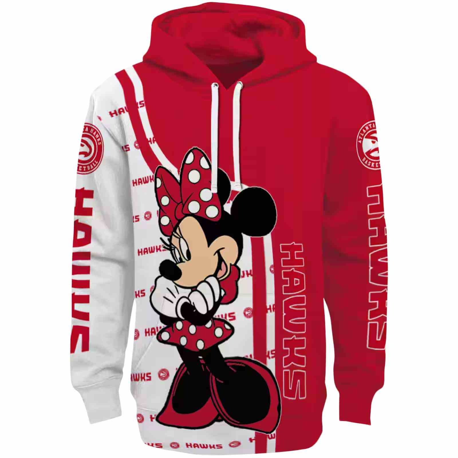 Atlanta Hawks Minnie Mouse Red Hoodie