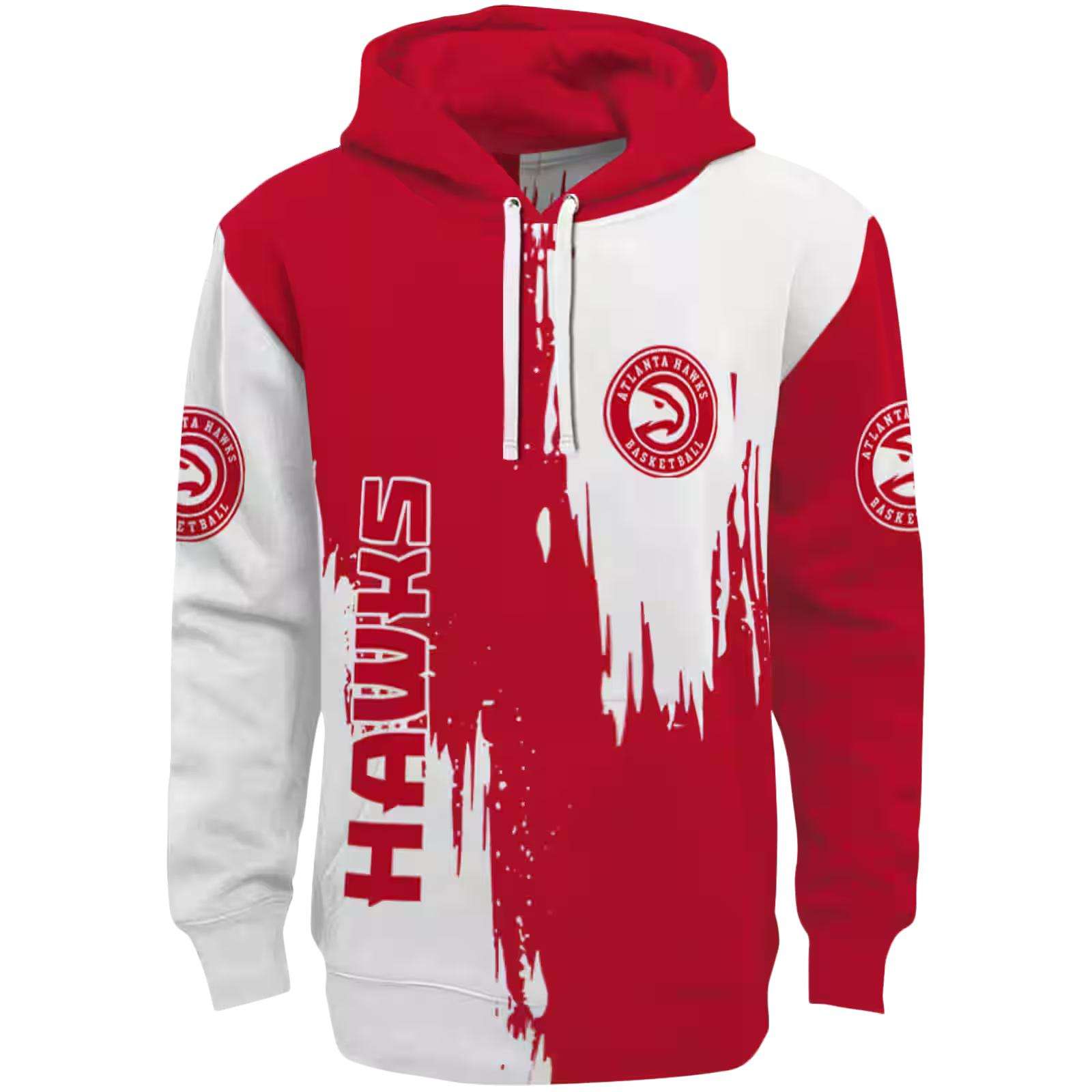 Atlanta Hawks Splatter Effect Red Hoodie