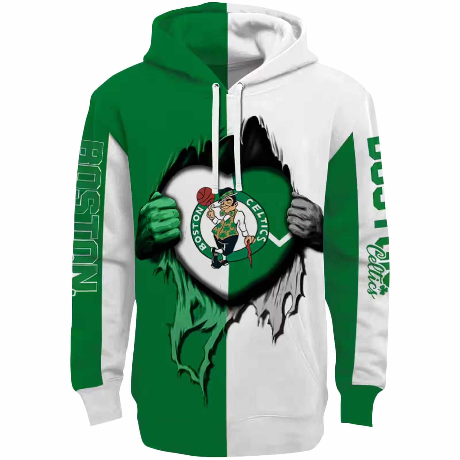 Boston Celtics Heartbeat Graphic Green Hoodie