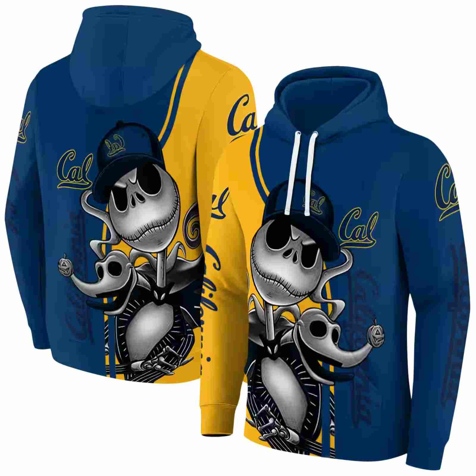california golden bears jack skellington blue hoodie fashion forward 1