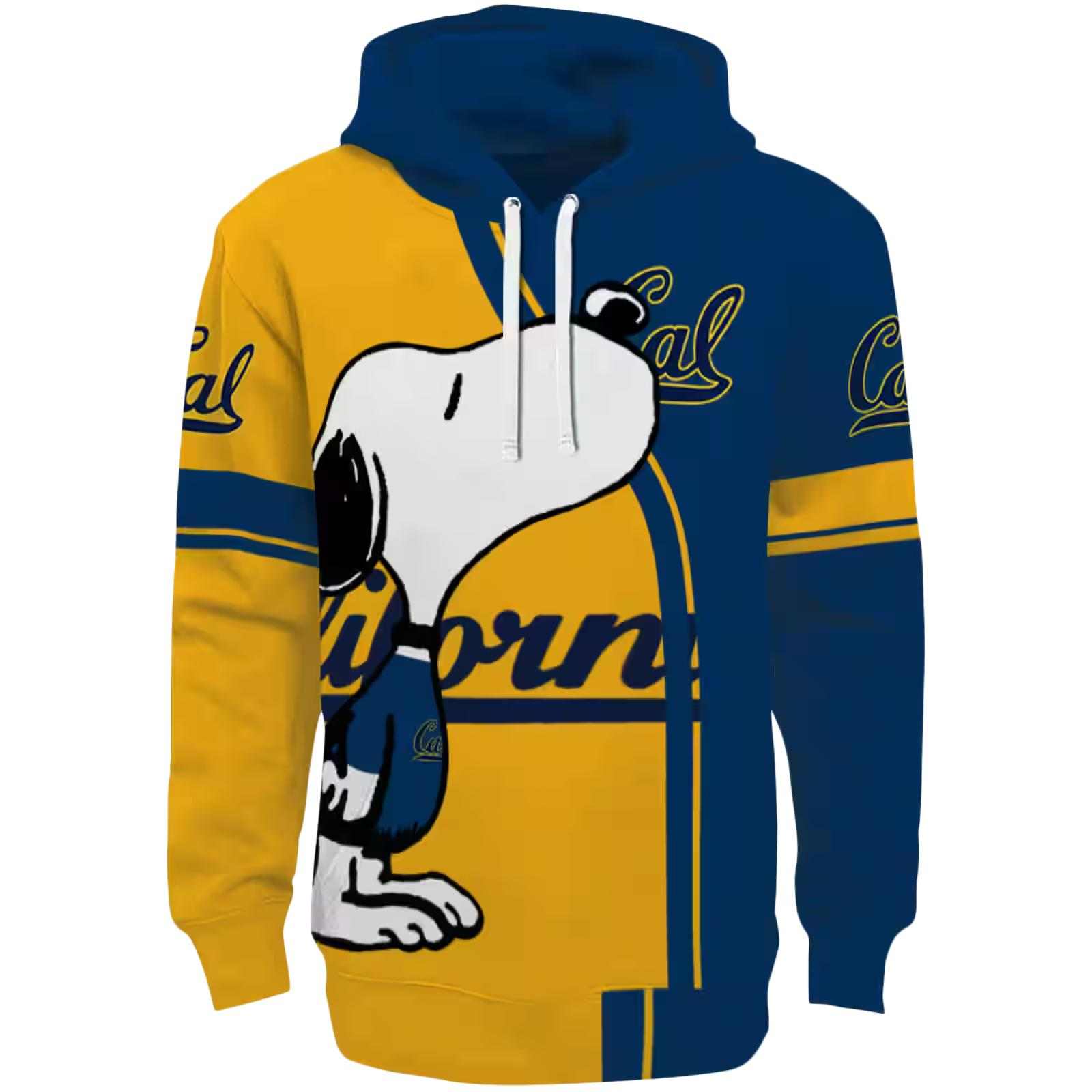 California Golden Bears Playful Snoopy Blue Hoodie