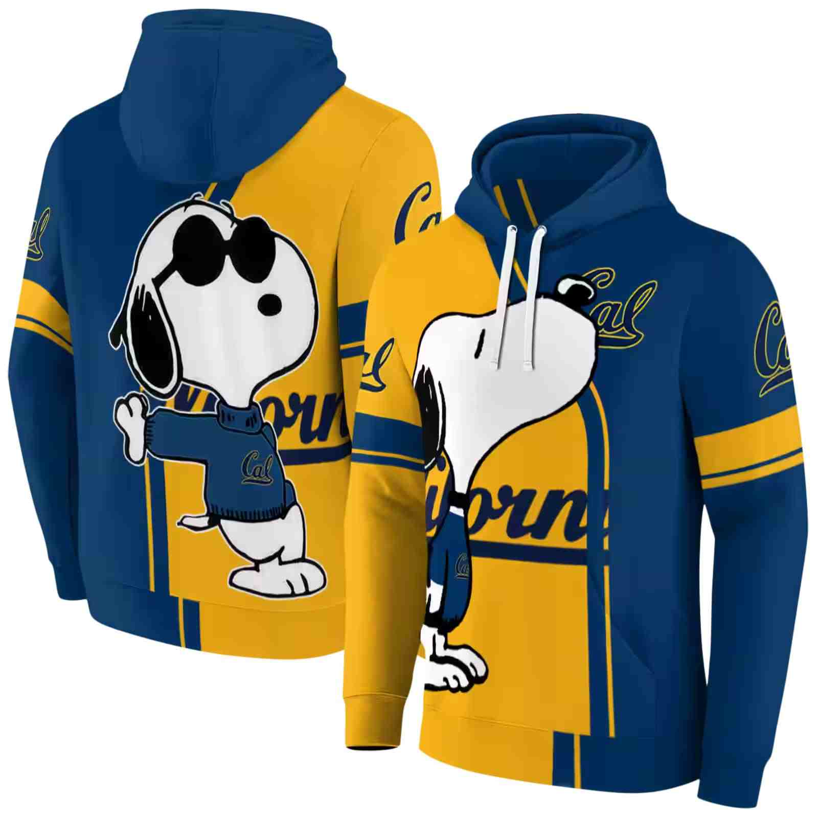 california golden bears playful snoopy blue hoodie fashion forward 1