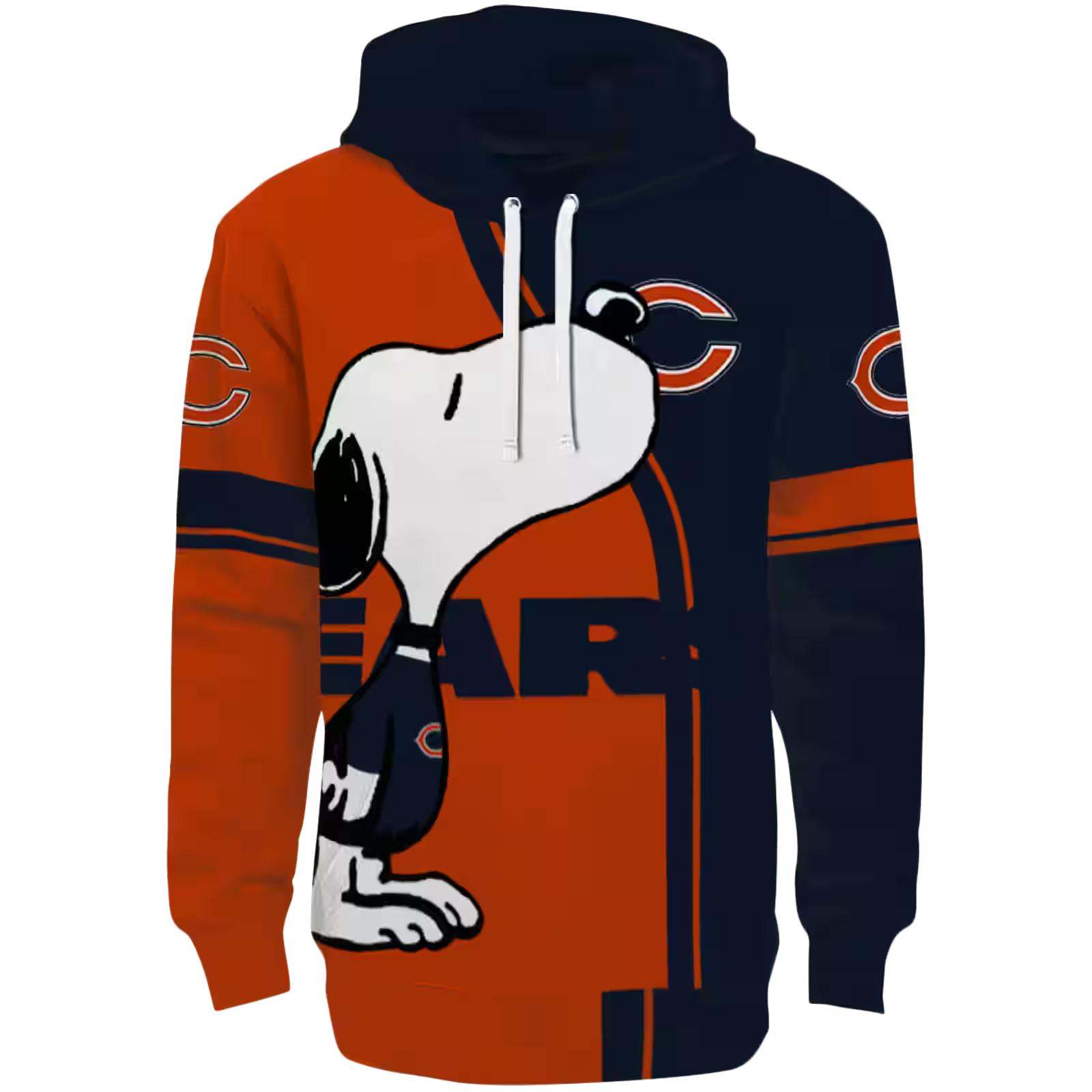 Chicago Bears Playful Snoopy Blue Hoodie