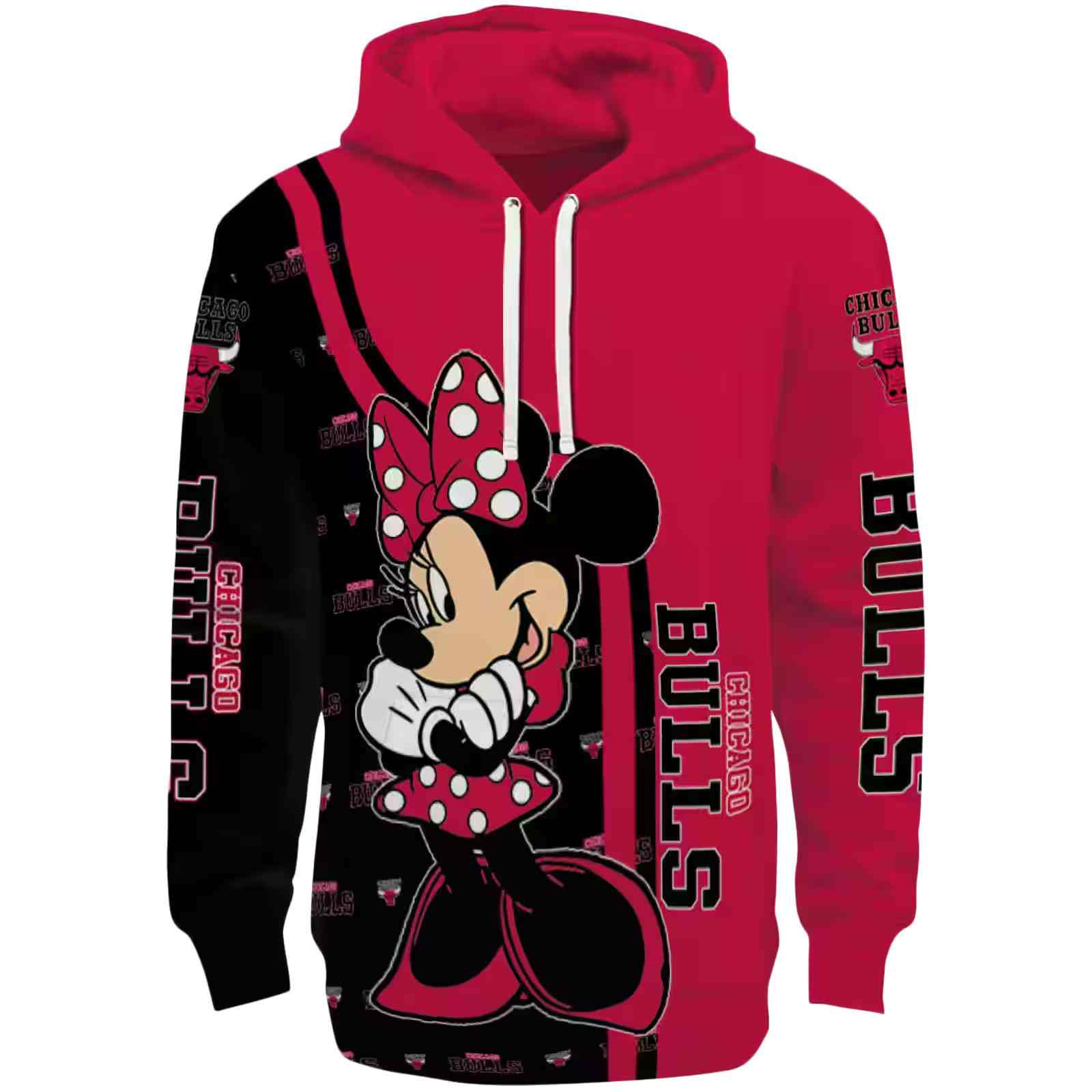 Chicago Bulls Minnie Mouse Red Hoodie