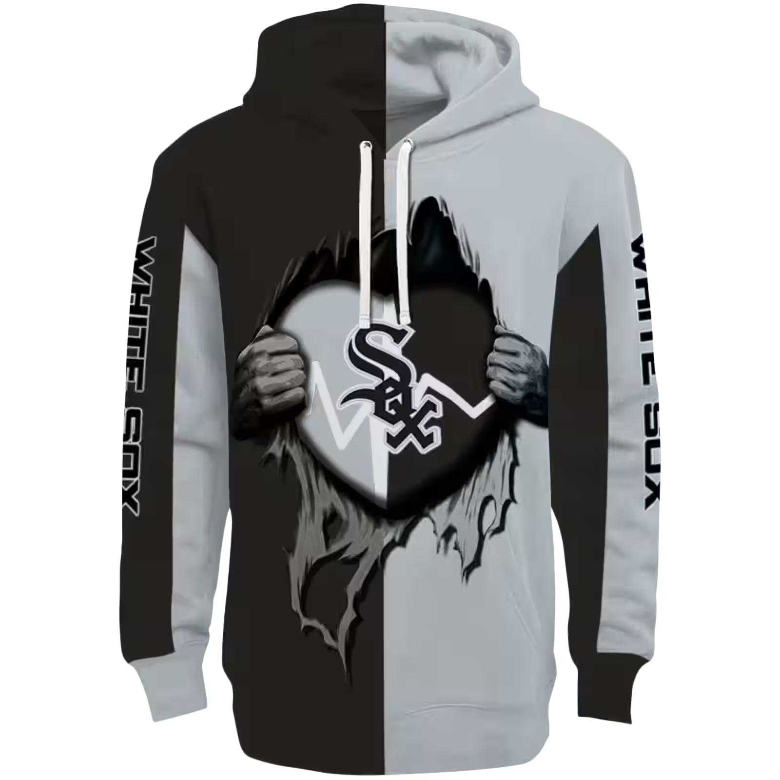 Chicago White Sox Heartbeat Graphic Black Hoodie