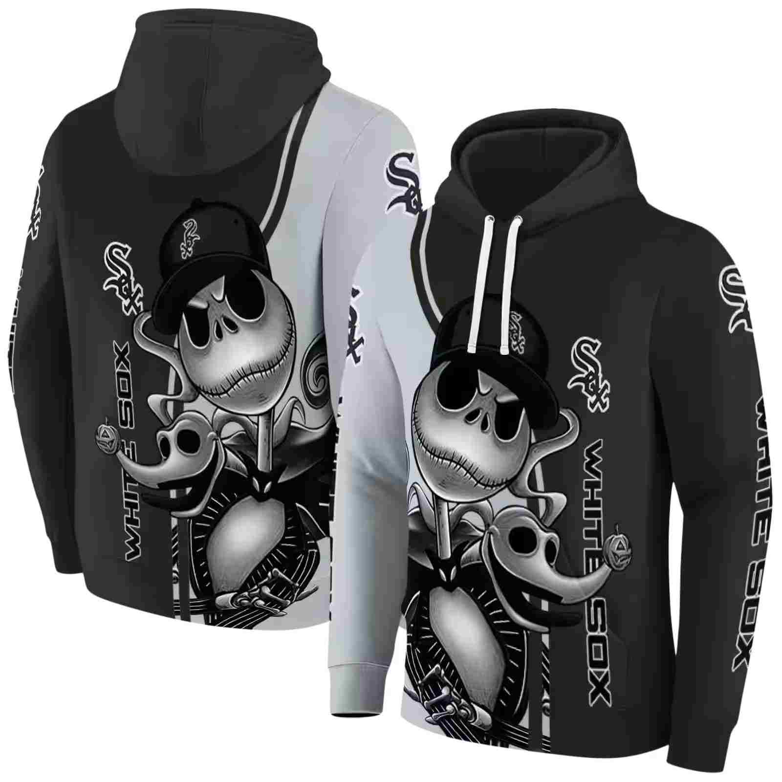 chicago white sox jack skellington black hoodie fashion forward