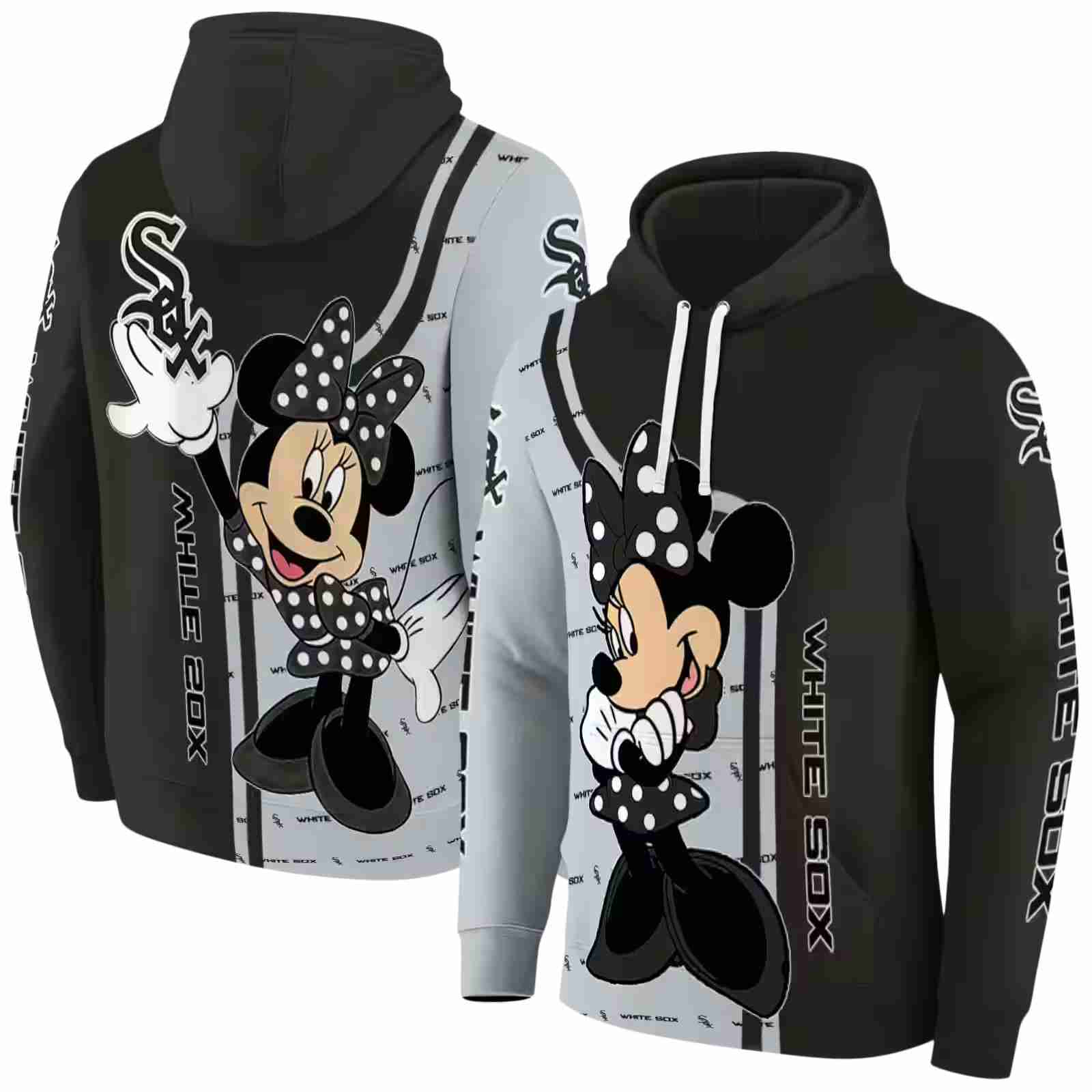 chicago white sox minnie mouse black hoodie fashion forward