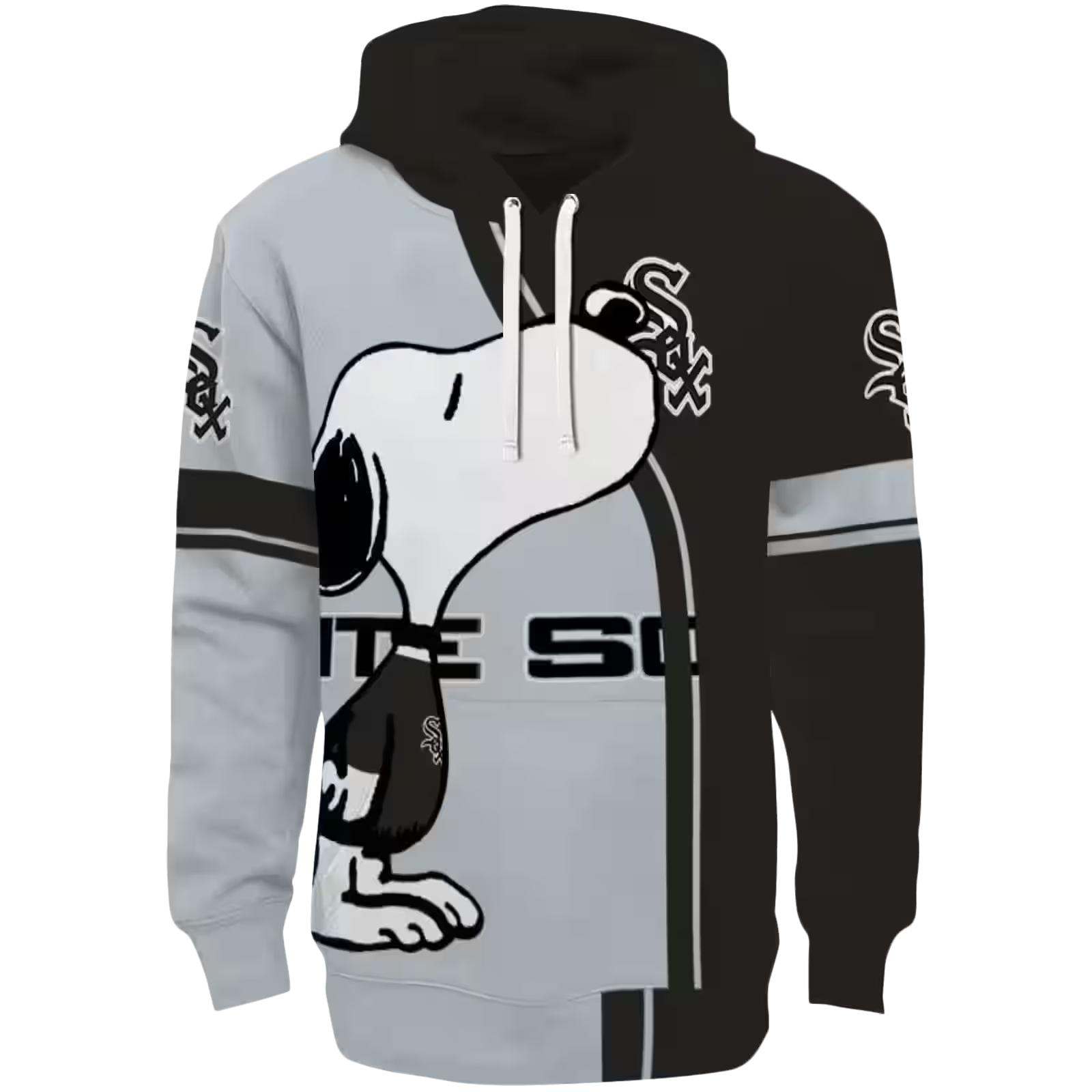 Chicago White Sox Playful Snoopy Black Hoodie