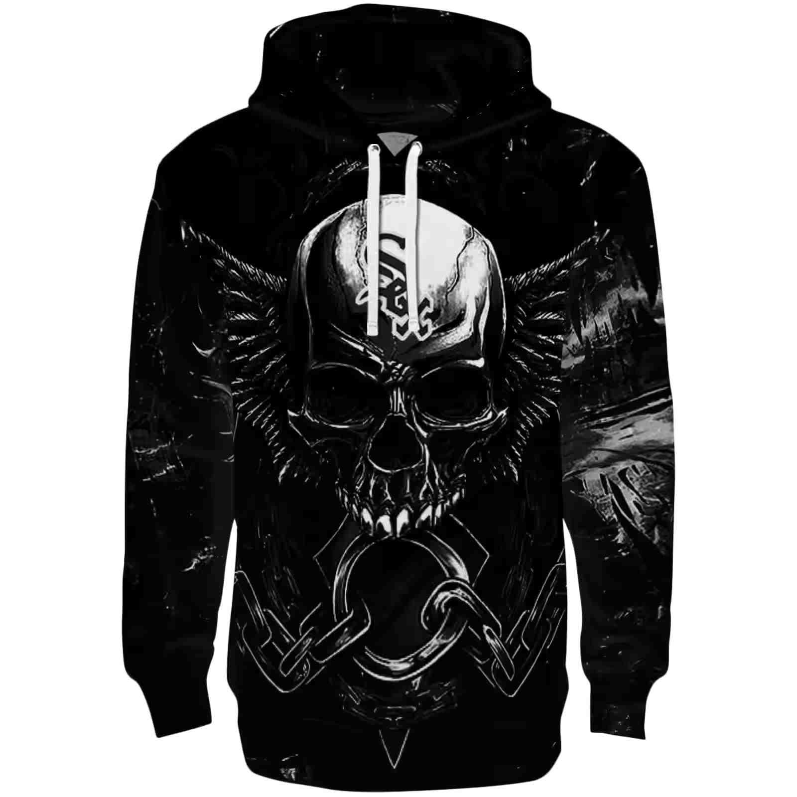 Chicago White Sox Skull Artwork Black Hoodie