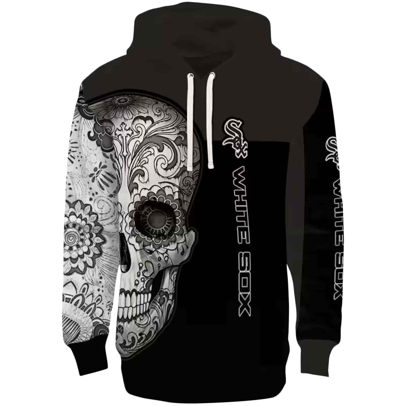 Chicago White Sox Sugar Skull Black Hoodie