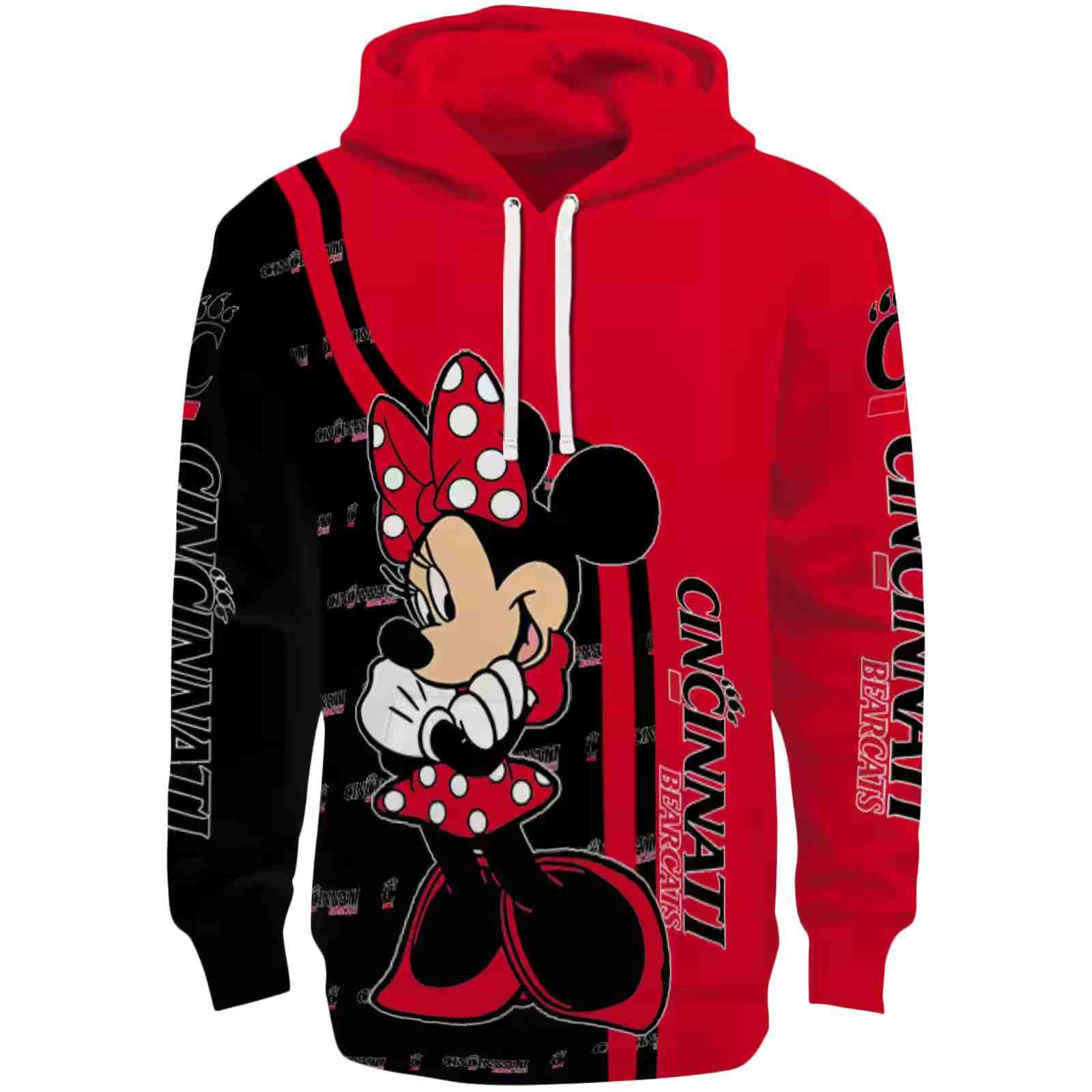 Cincinnati Bearcats Minnie Mouse Red Hoodie