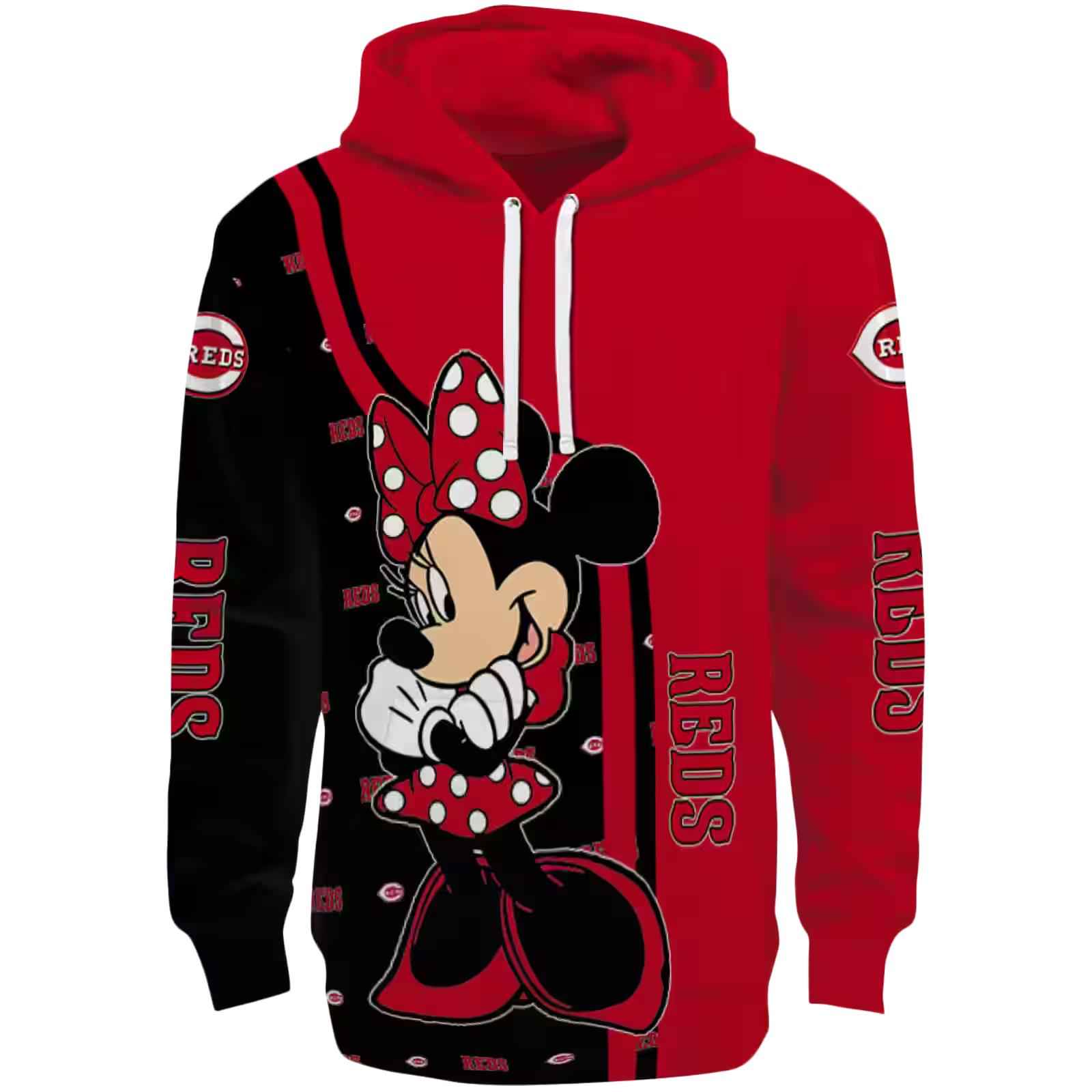 Cincinnati Reds Minnie Mouse Red Hoodie