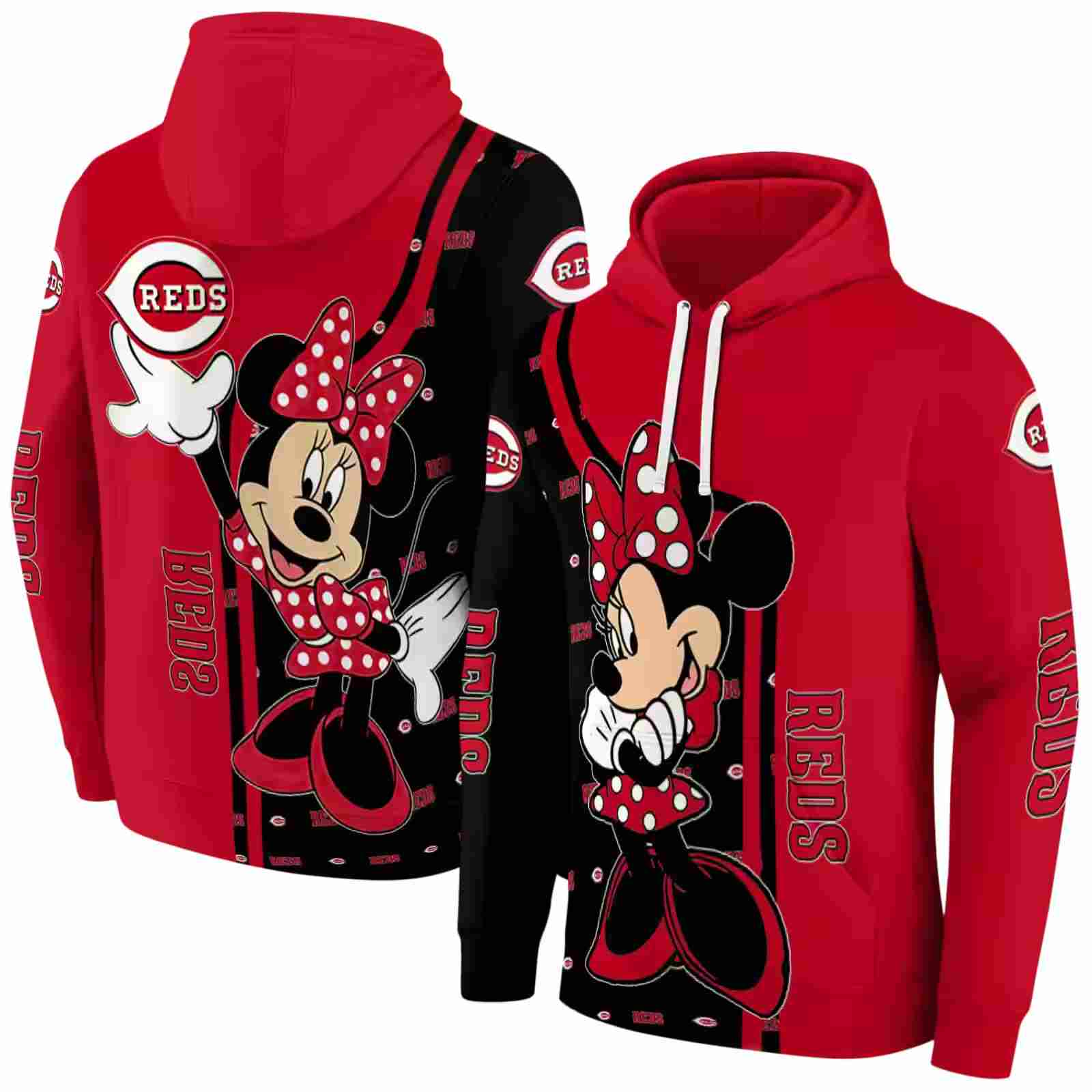 cincinnati reds minnie mouse red hoodie fashion forward