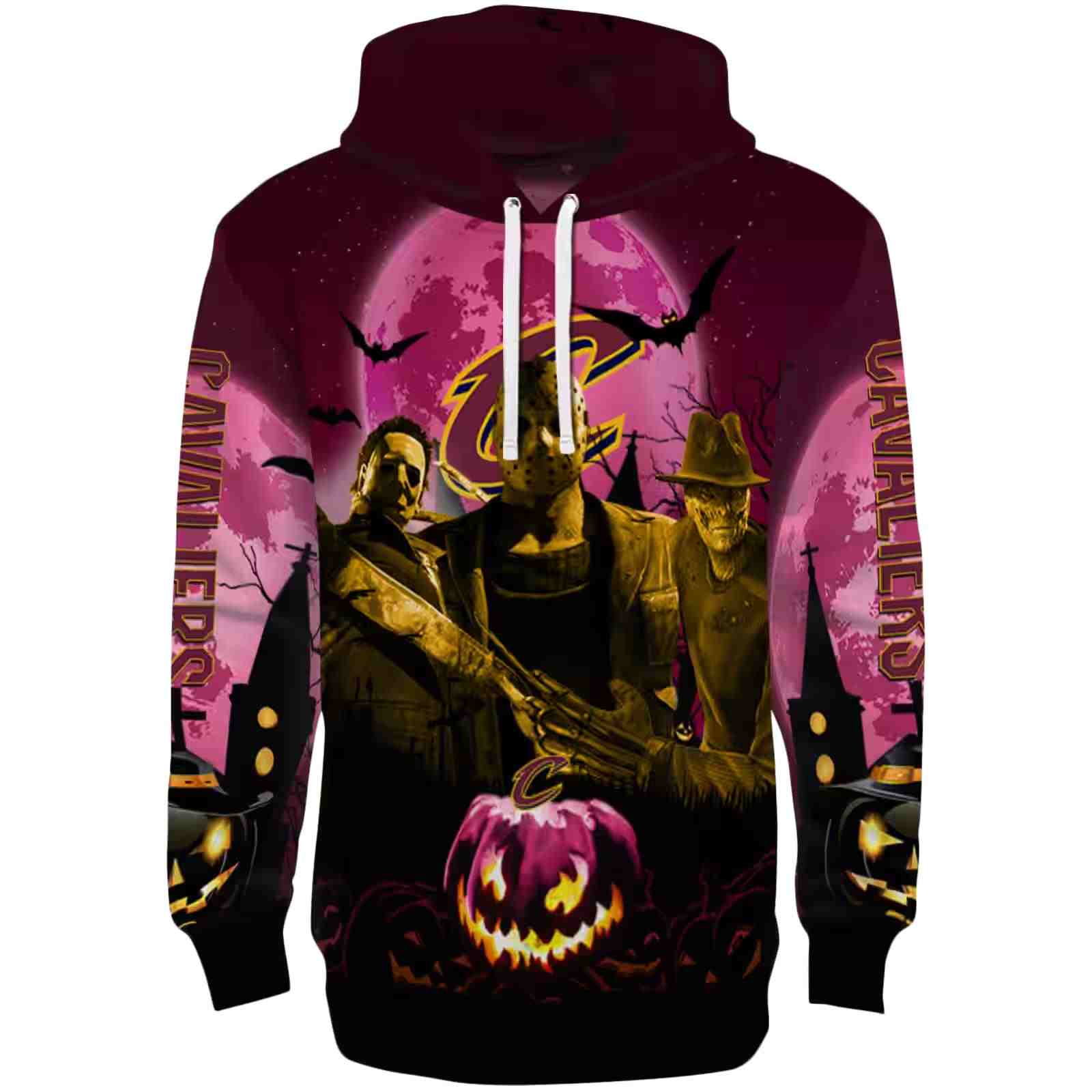 Cleveland Cavaliers Halloween Vibes Wine Black Hoodie