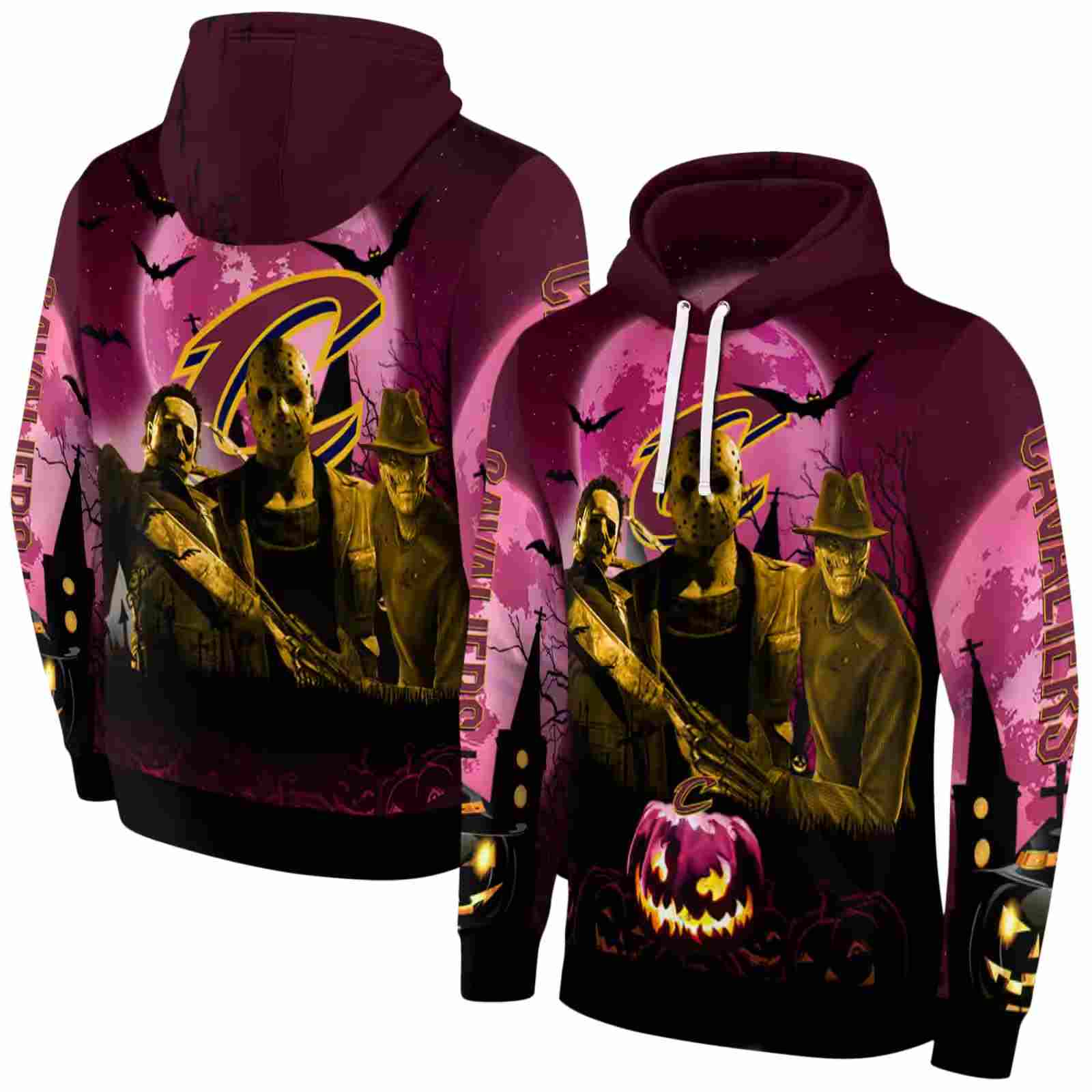 cleveland cavaliers halloween vibes wine black hoodie fashion forward