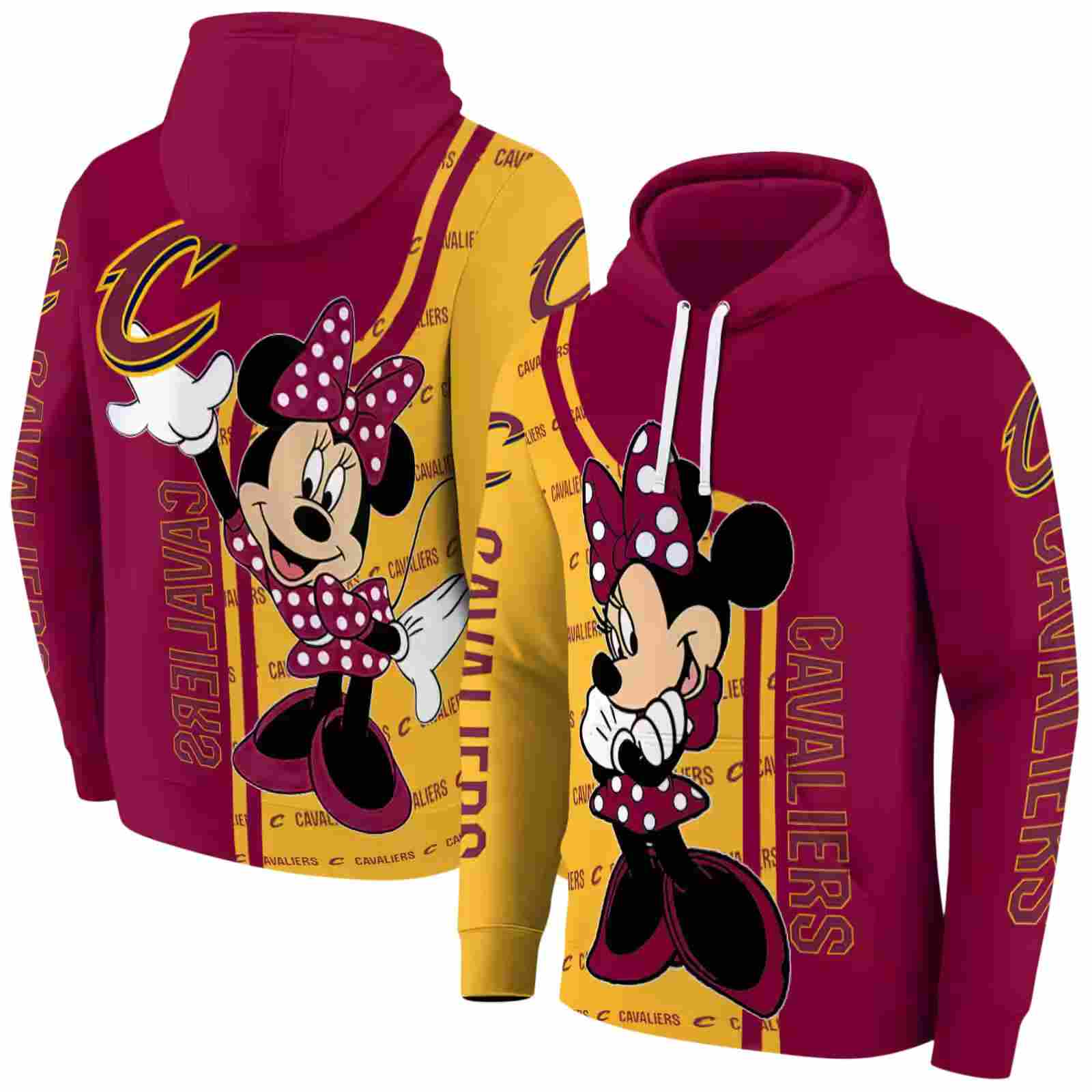 cleveland cavaliers minnie mouse wine hoodie fashion forward