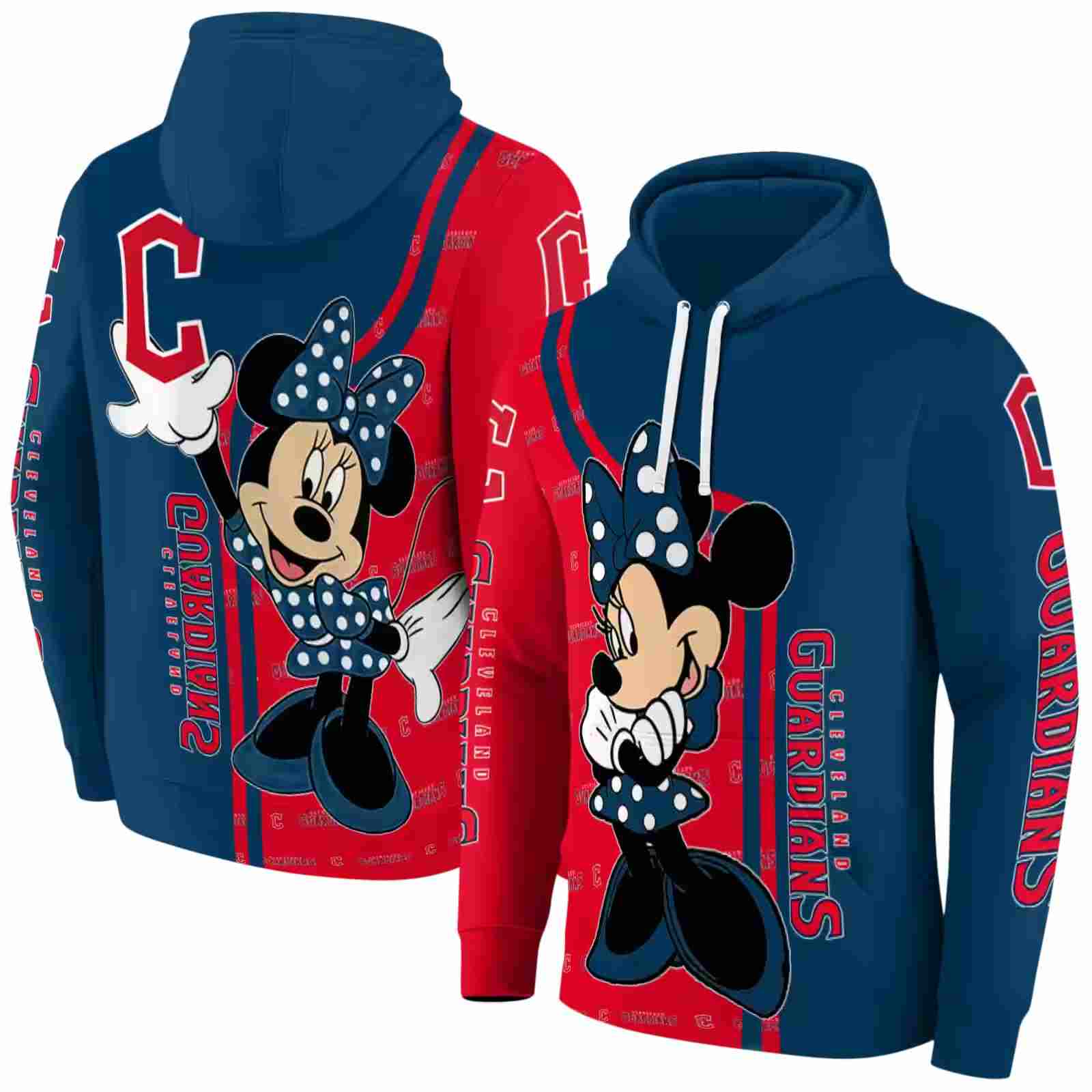 cleveland guardians minnie mouse navy blue hoodie fashion forward