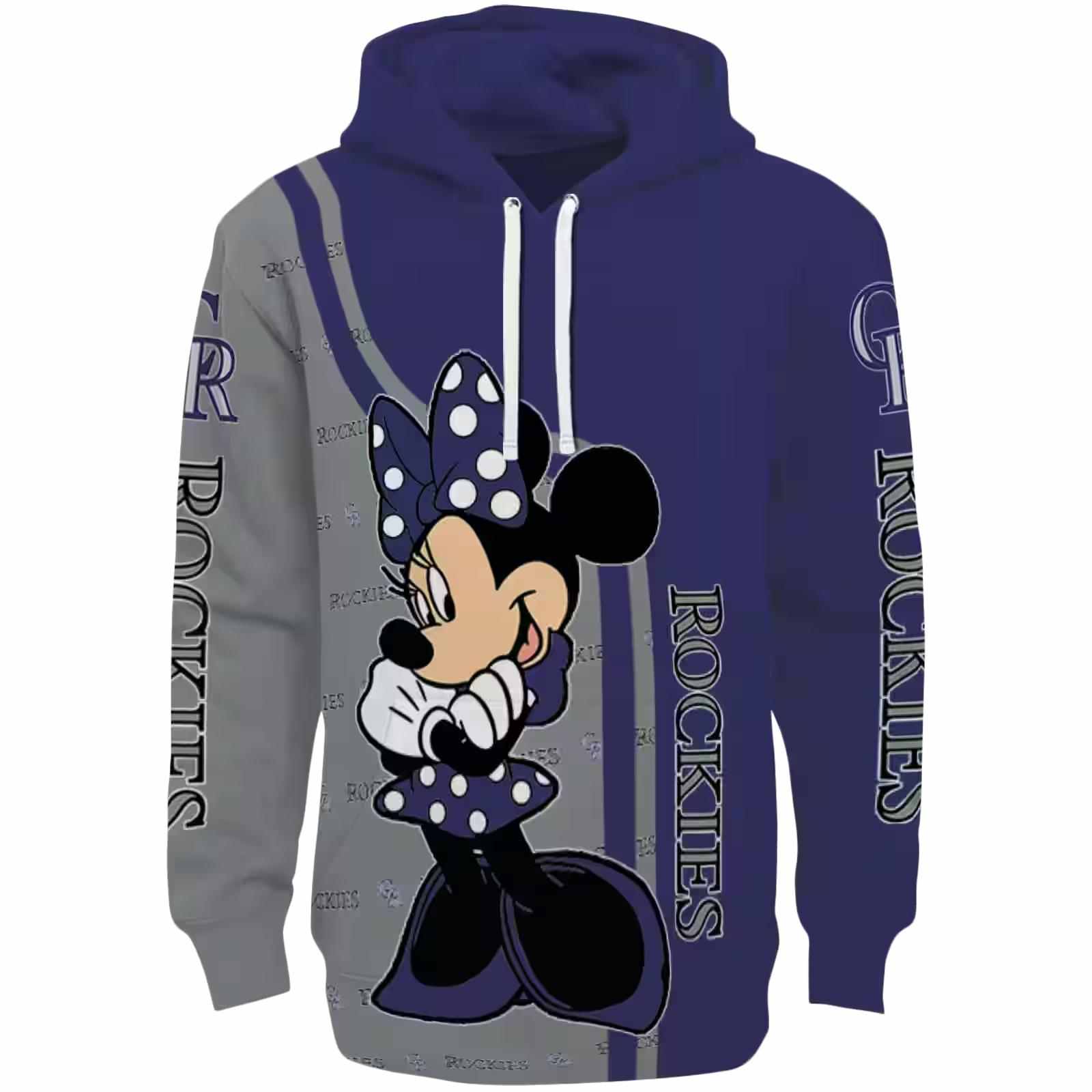 Colorado Rockies Minnie Mouse Blue Hoodie