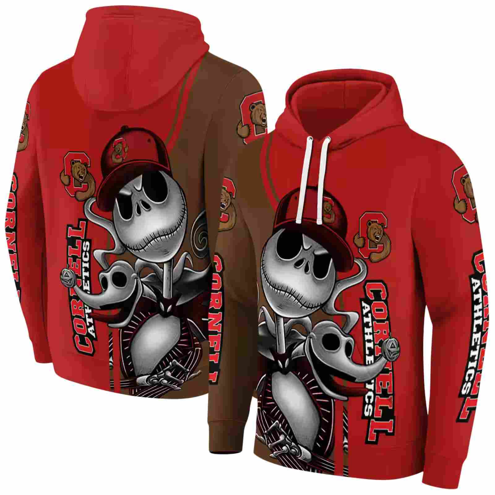 cornell big red jack skellington red hoodie fashion forward