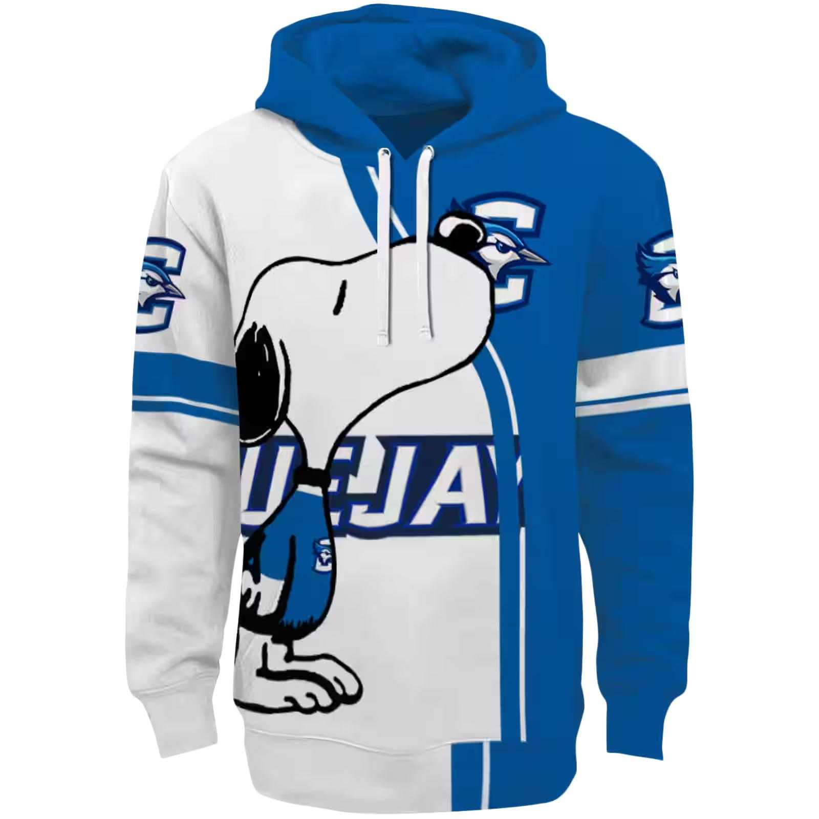 Creighton Bluejays Playful Snoopy Blue Hoodie