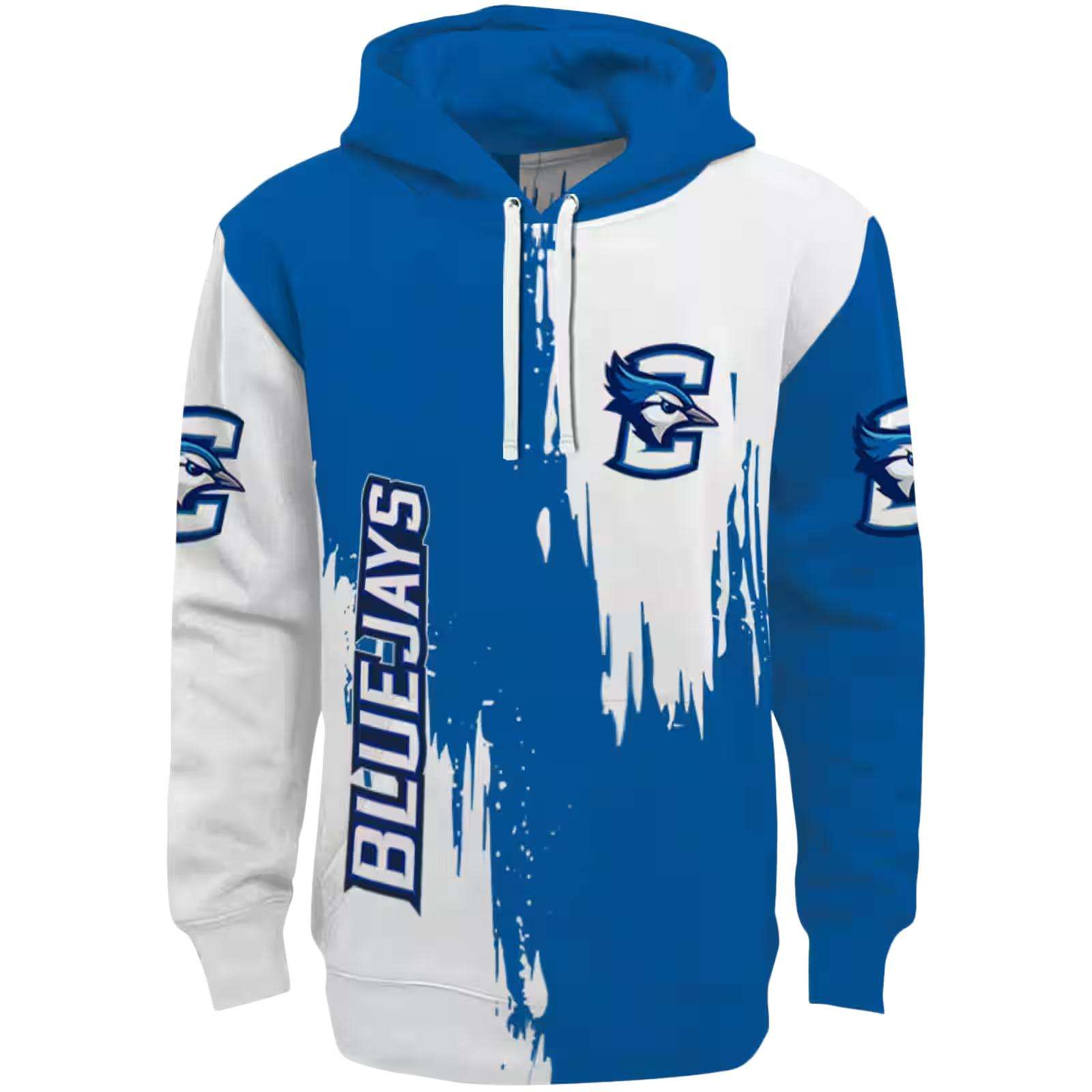 Creighton Bluejays Splatter Effect Blue Hoodie