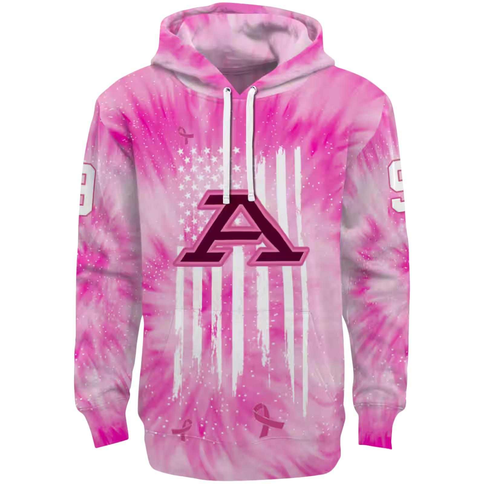 Custom Akron Zips Cancer Support Pink Hoodie