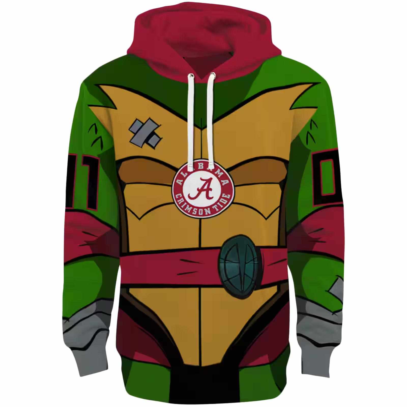 Custom Alabama Crimson Tide Superhero Armor Crimson Green Hoodie