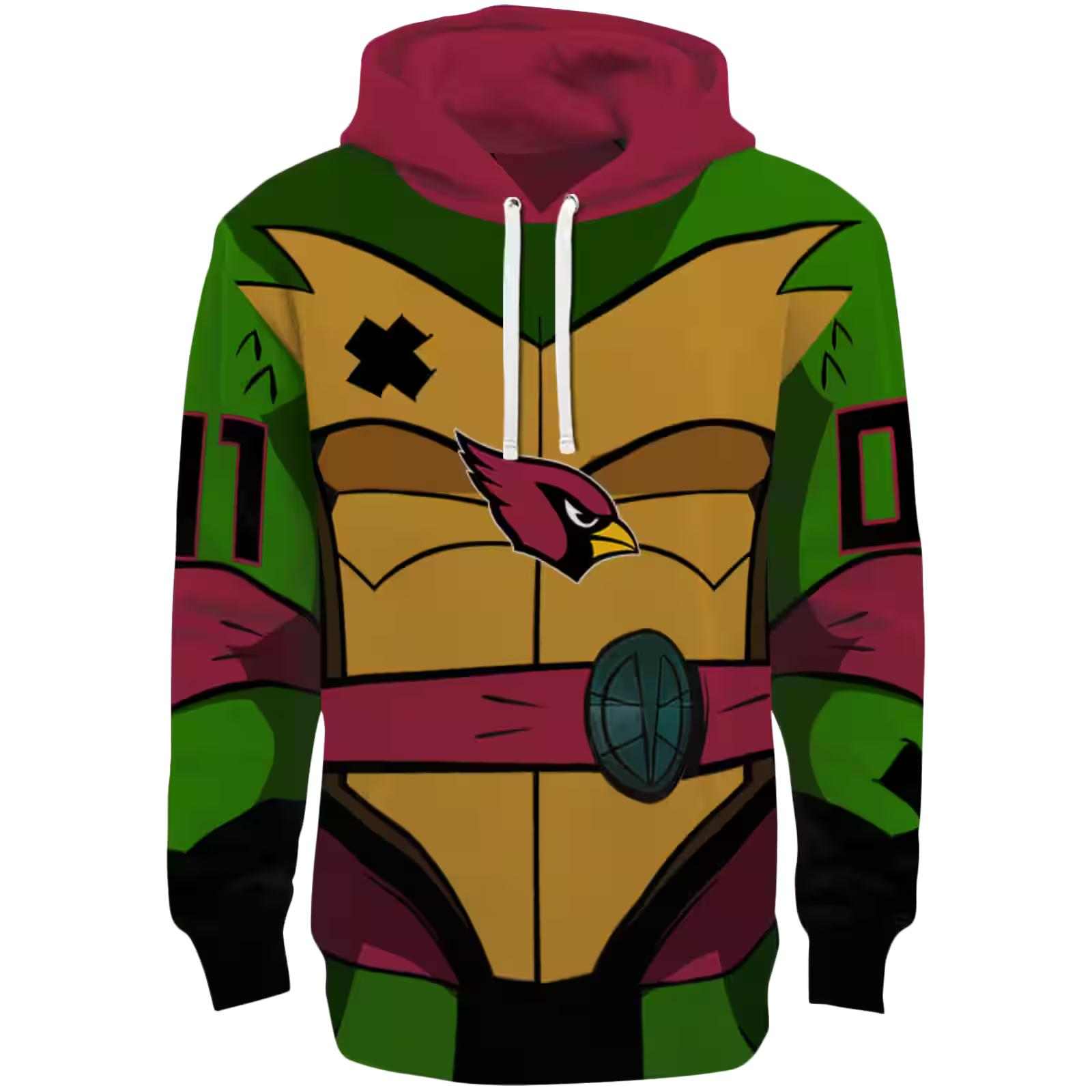 Custom Arizona Cardinals Superhero Armor Red Green Hoodie