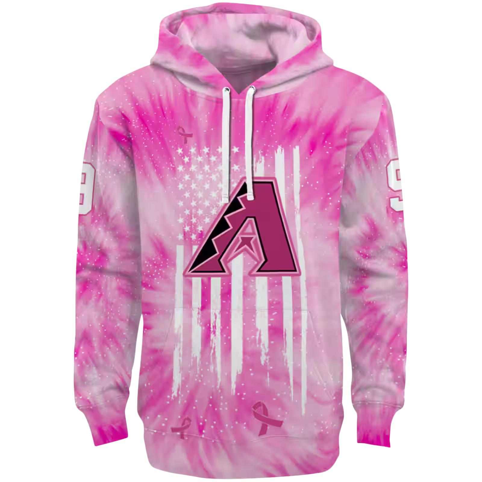 Custom Arizona Diamondbacks Cancer Support Pink Hoodie