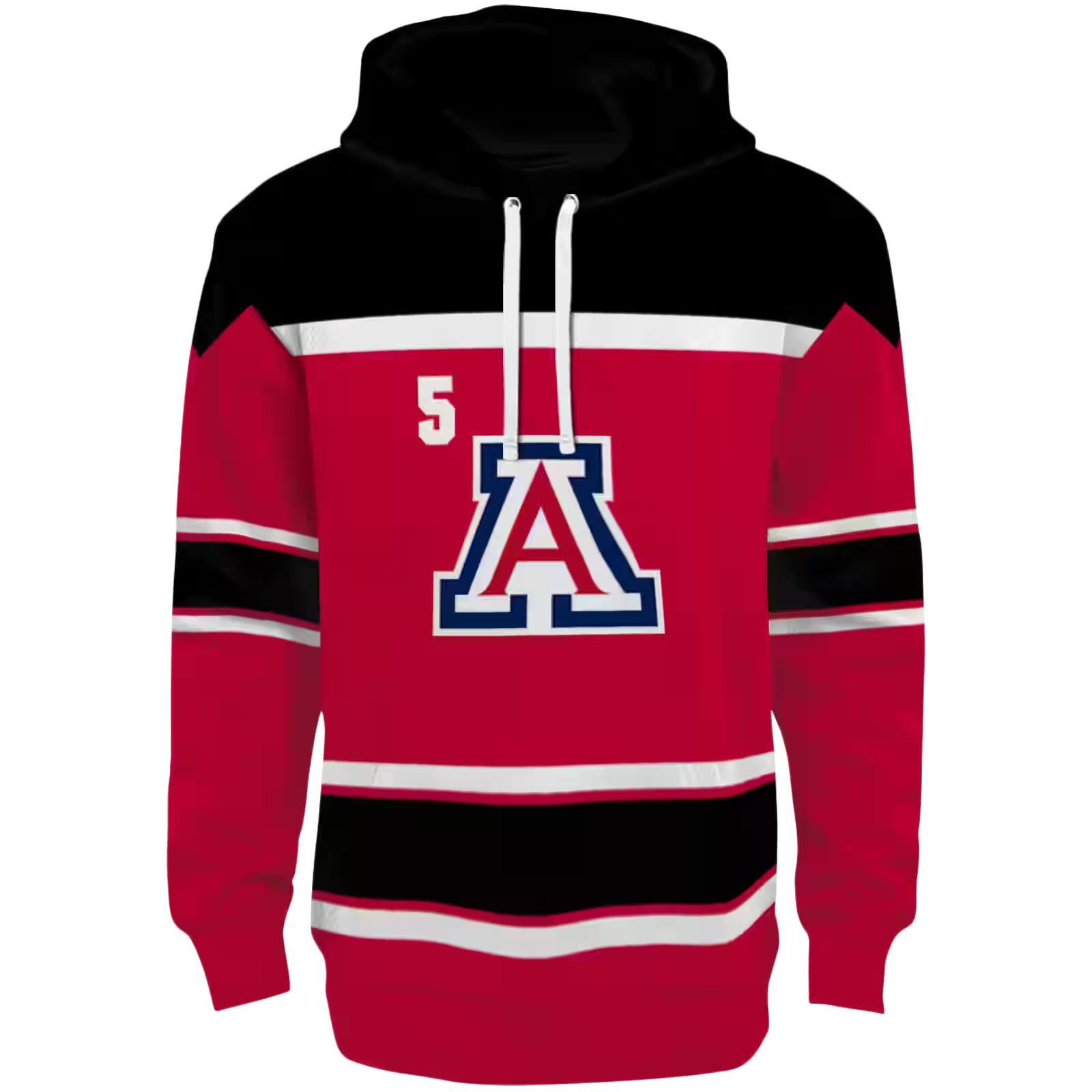 Custom Arizona Wildcats Striped Pattern Red Hoodie