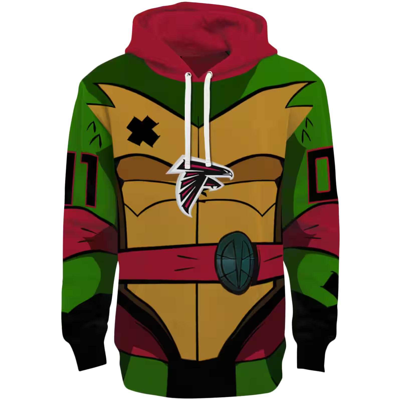 Custom Atlanta Falcons Superhero Armor Red Green Hoodie