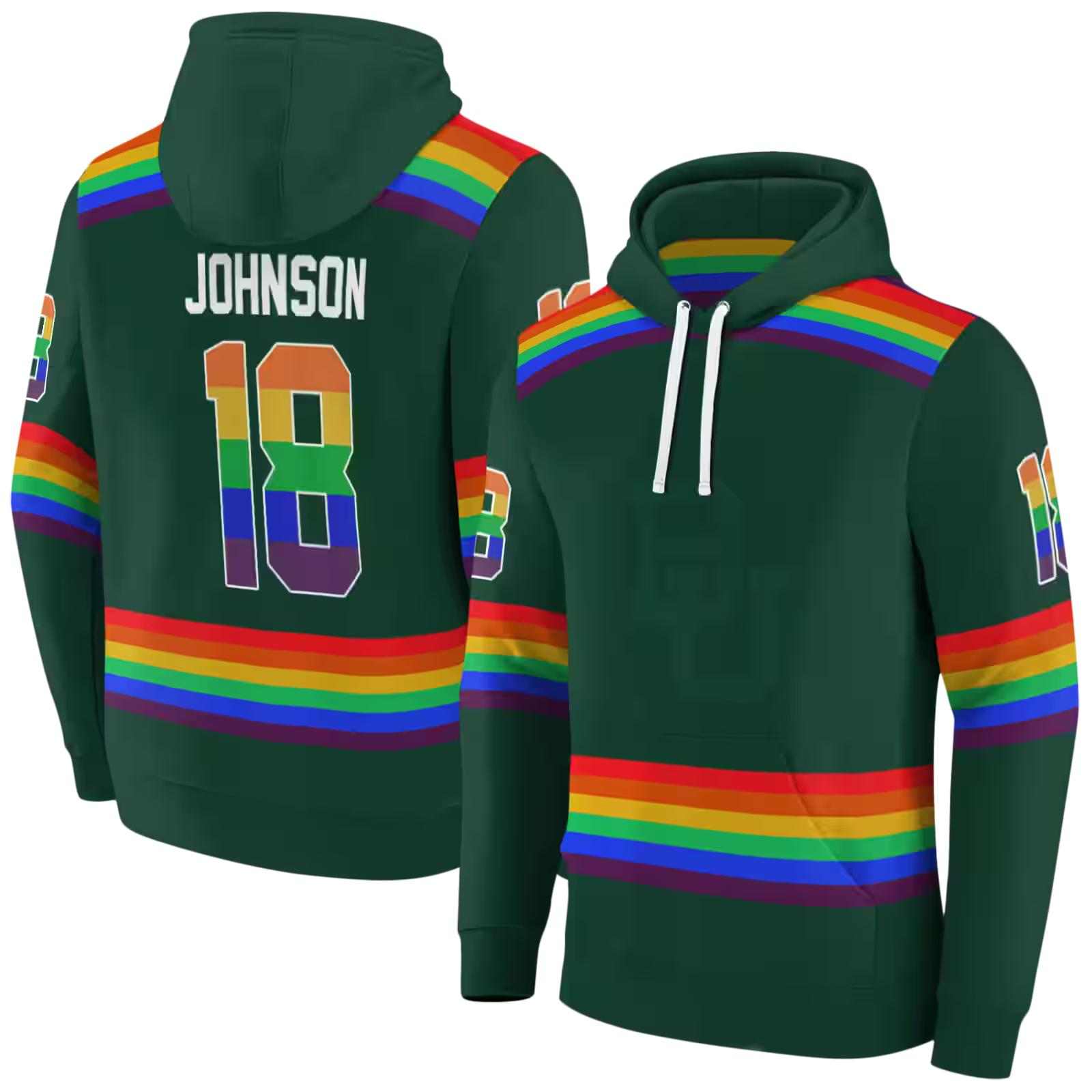 custom baylor bears rainbow stripes green hoodie fashion forward
