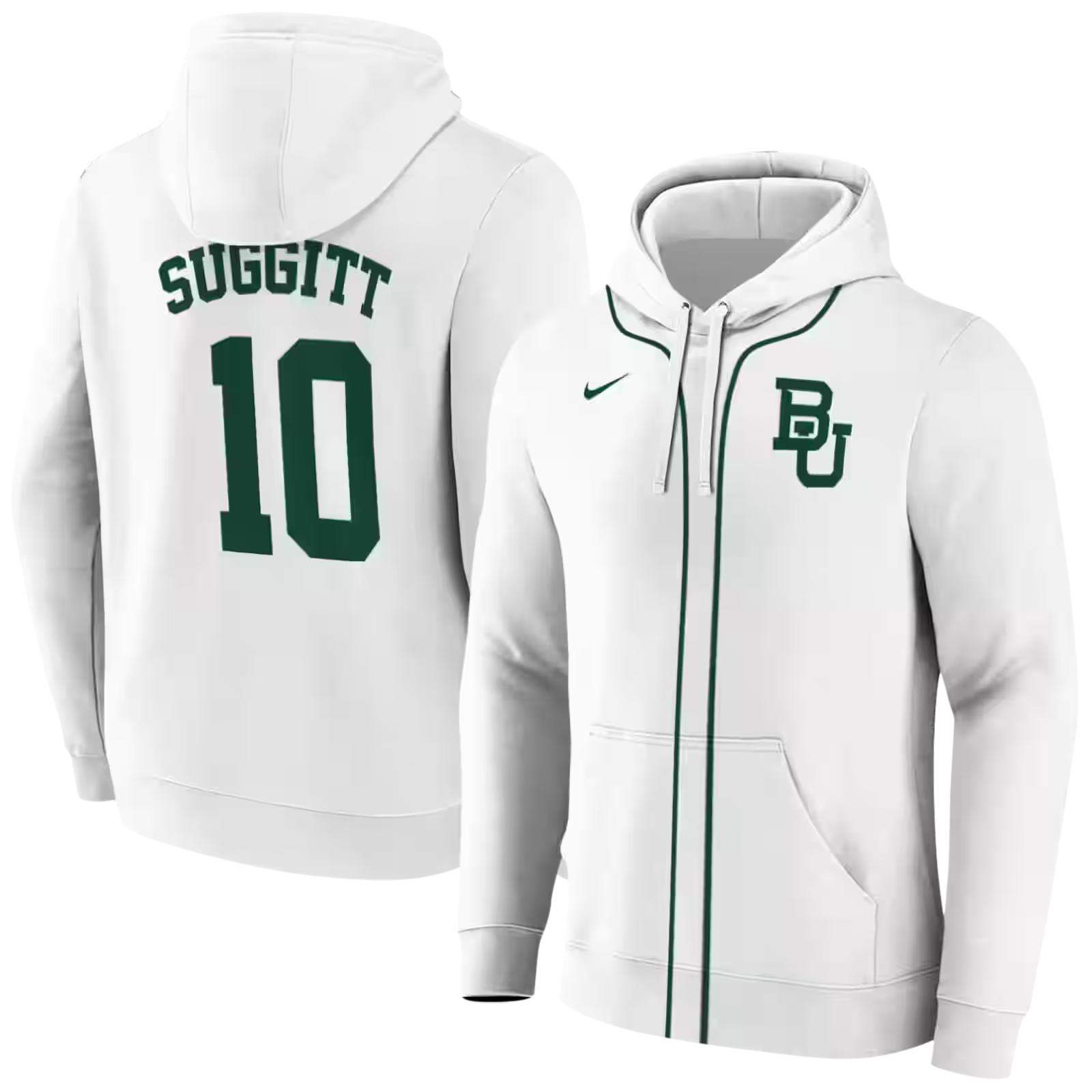 custom baylor bears sporty stripe white hoodie fashion forward