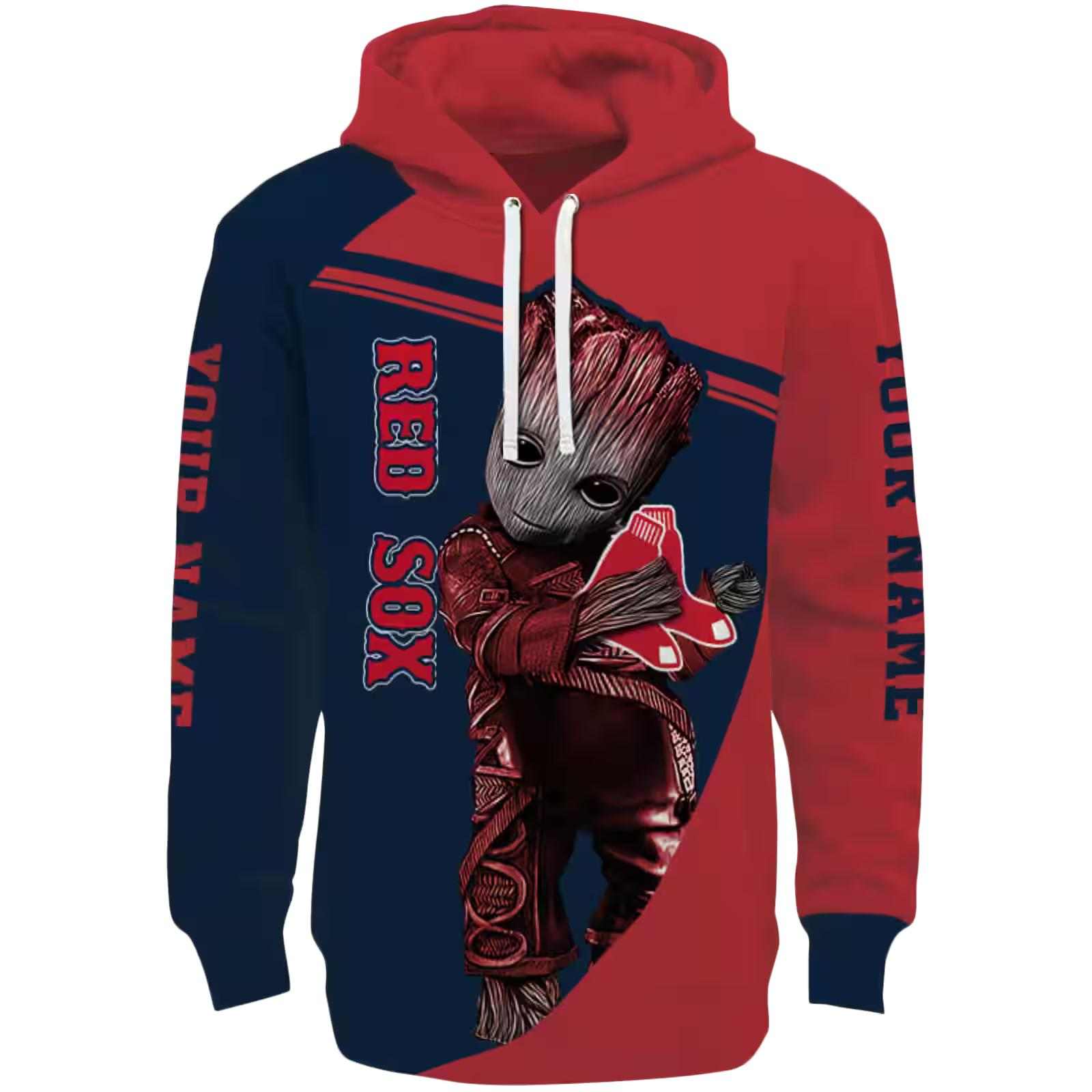 Custom Boston Red Sox Groot Red Hoodie