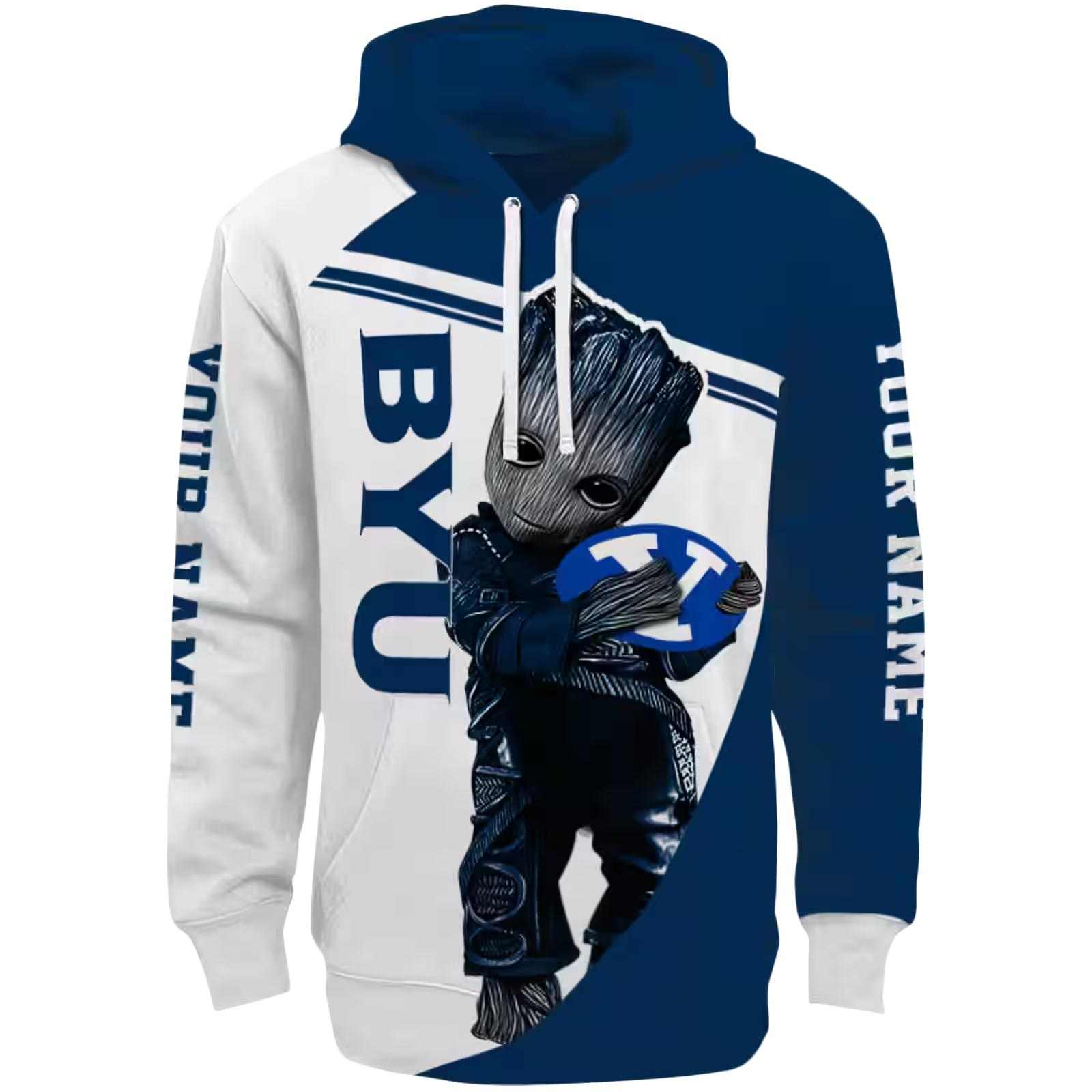 Custom BYU Cougars Groot Blue Hoodie