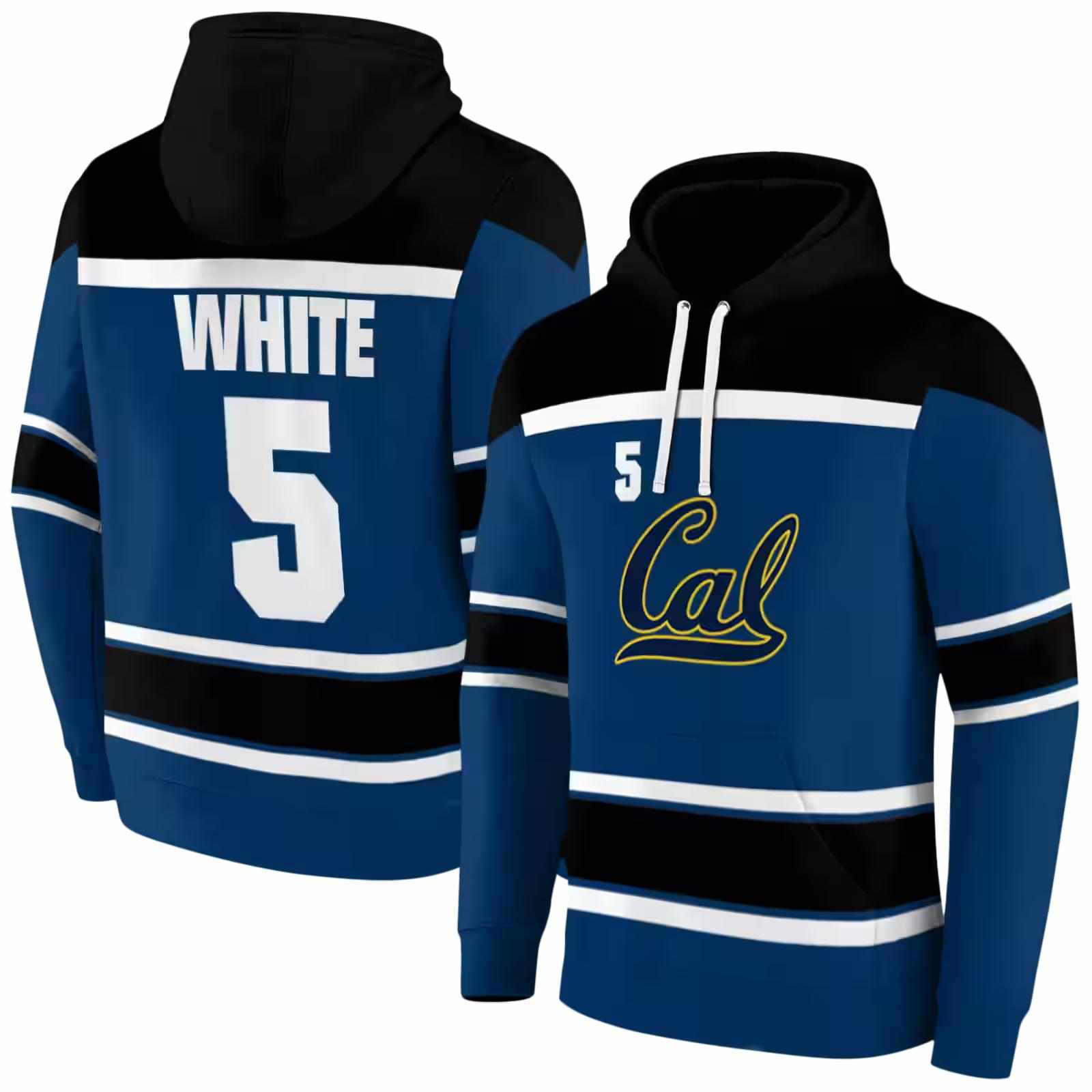 custom california golden bears striped pattern blue hoodie fashion forward 1