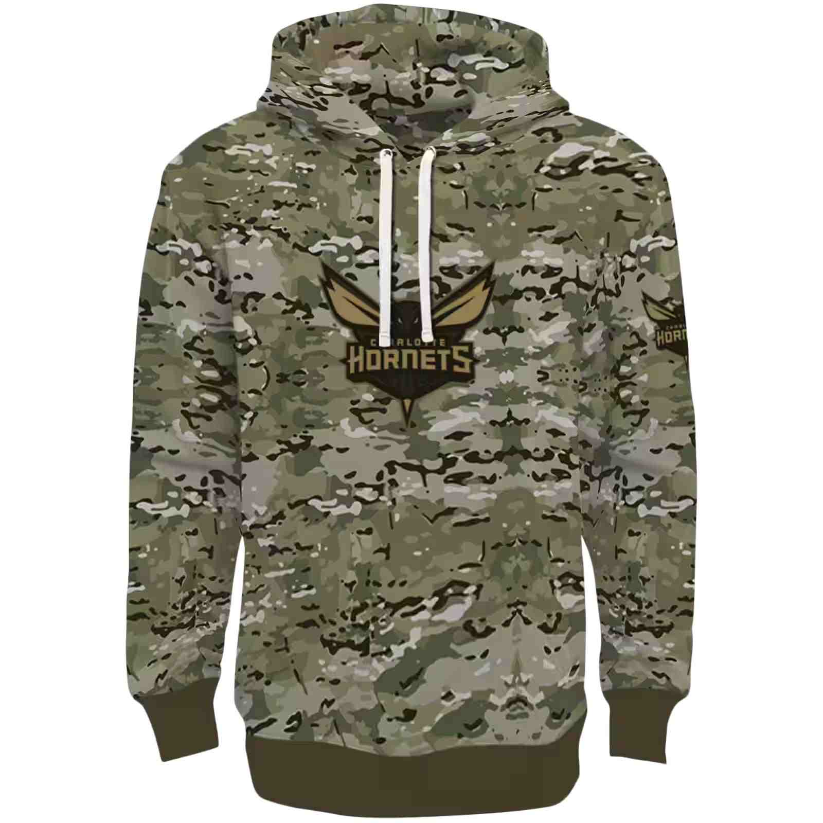 Custom Charlotte Hornets Military Style Hoodie