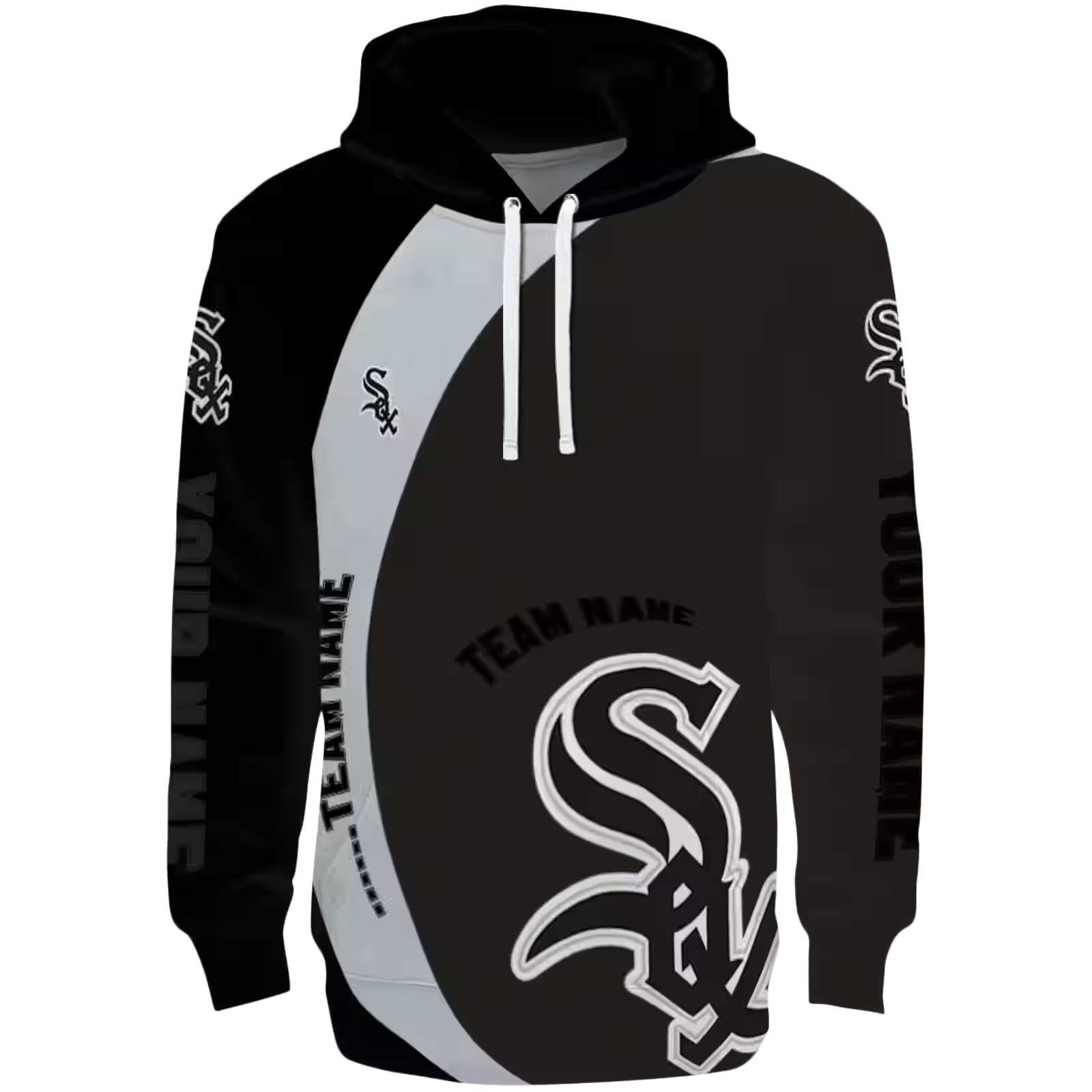 Custom Chicago White Sox Minimalist Design Black Hoodie