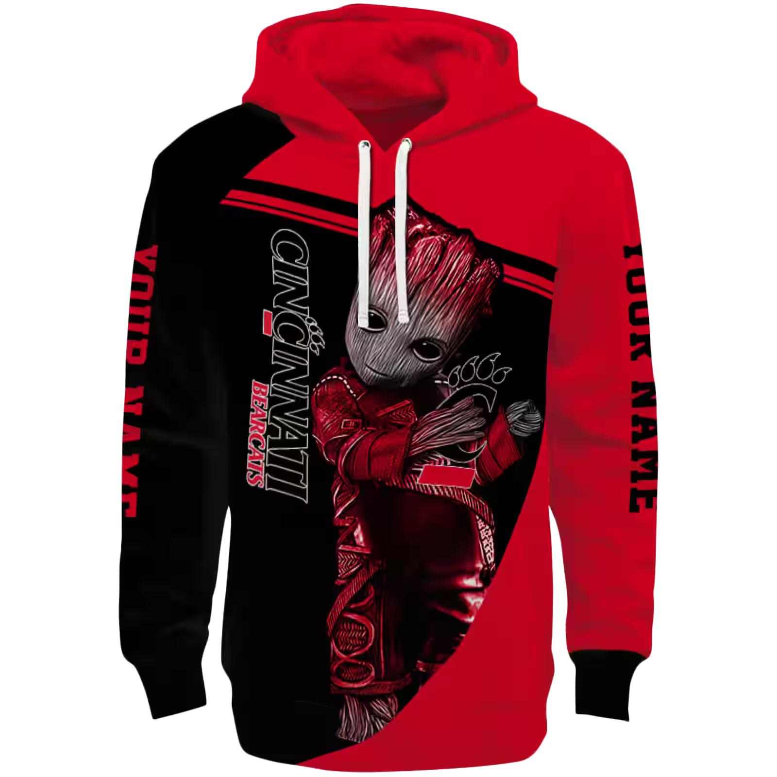 Custom Cincinnati Bearcats Groot Red Hoodie