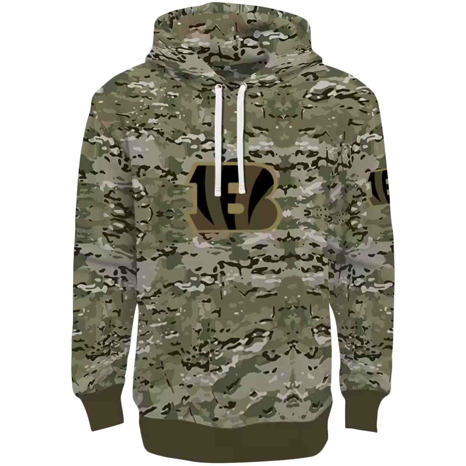 Custom Cincinnati Bengals Military Style Hoodie