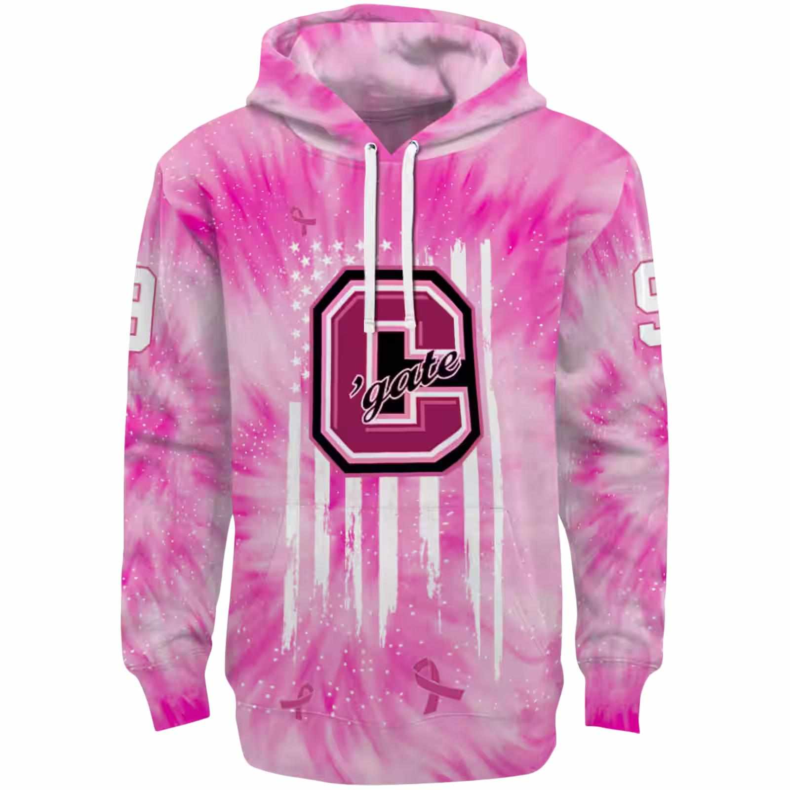 Custom Colgate Raiders Cancer Support Pink Hoodie