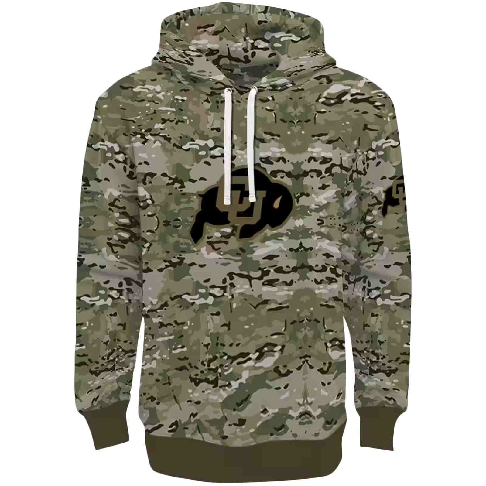 Custom Colorado Buffaloes Military Style Hoodie