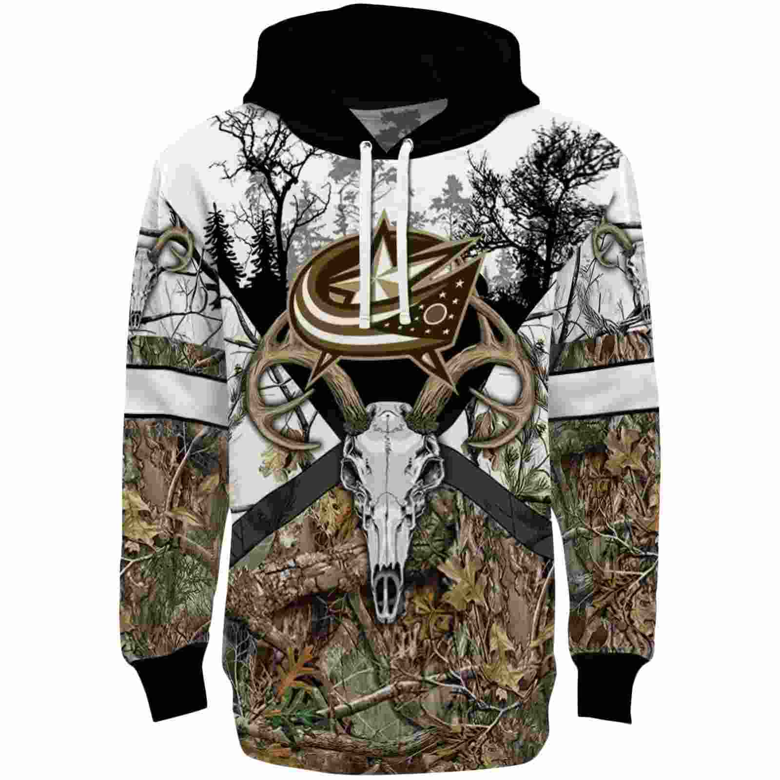 Custom Columbus Blue Jackets Forest Silhouette Hoodie