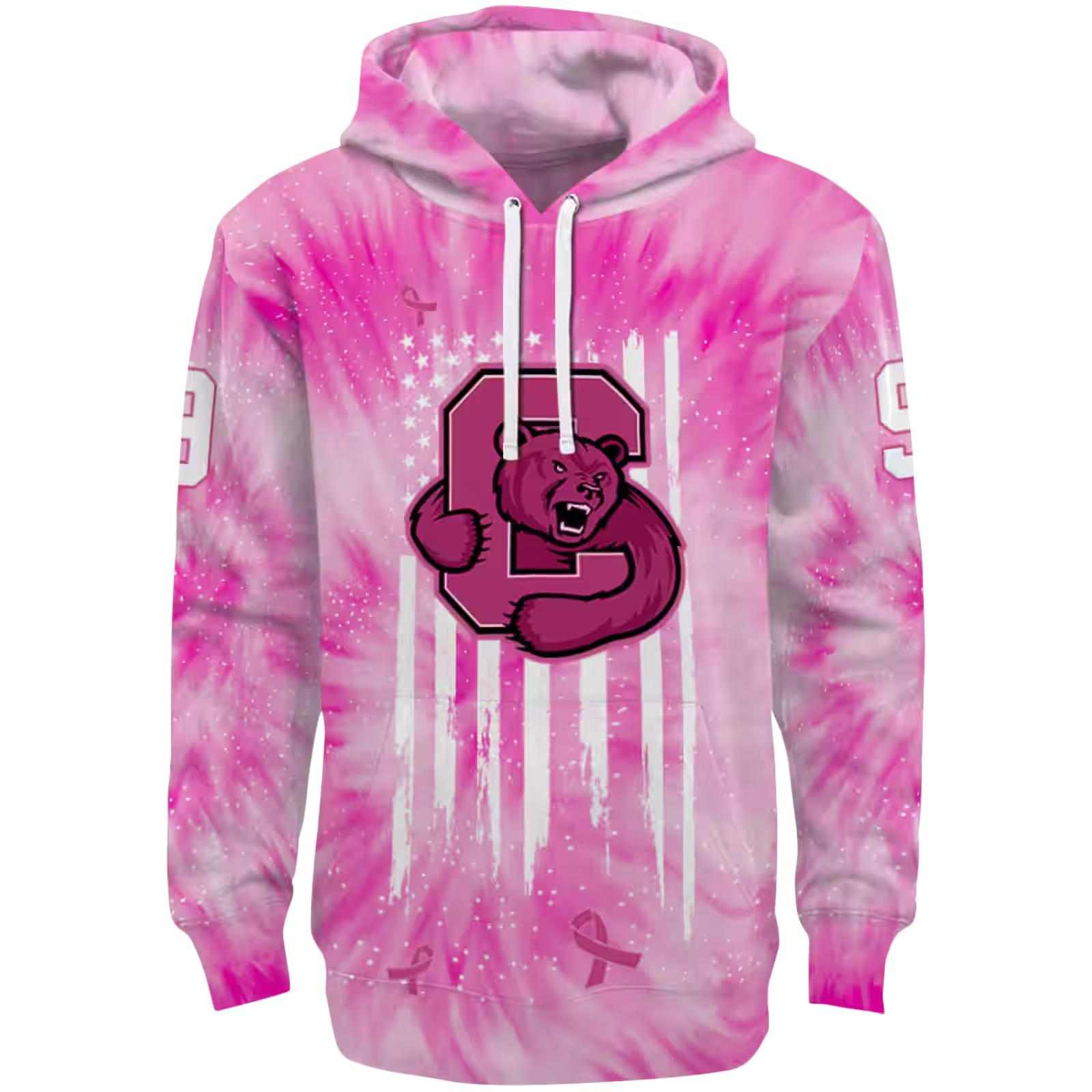 Custom Cornell Big Red Cancer Support Pink Hoodie