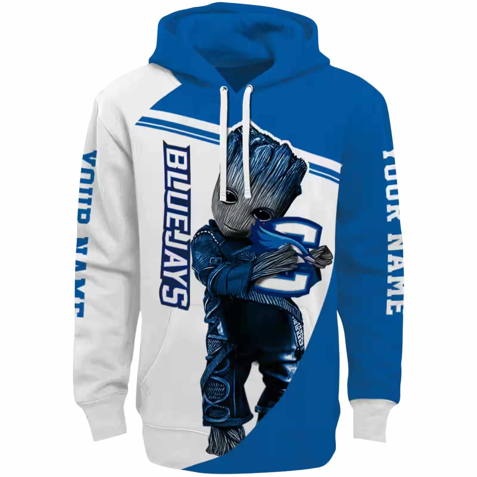 Custom Creighton Bluejays Groot Blue Hoodie