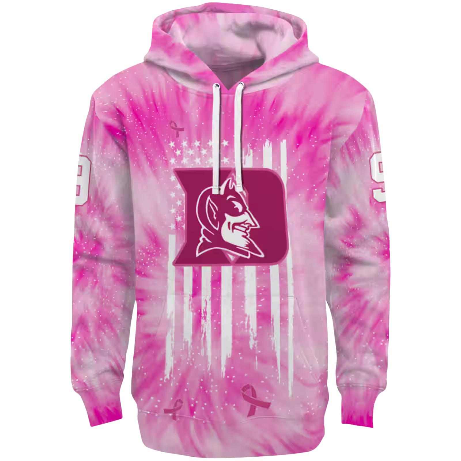 Custom Duke Blue Devils Cancer Support Pink Hoodie