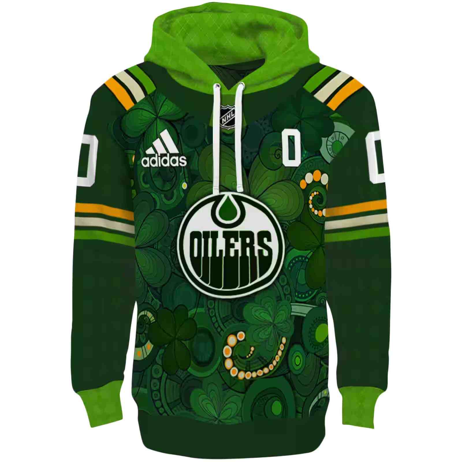 Custom Edmonton Oilers Shamrock Theme Green Hoodie