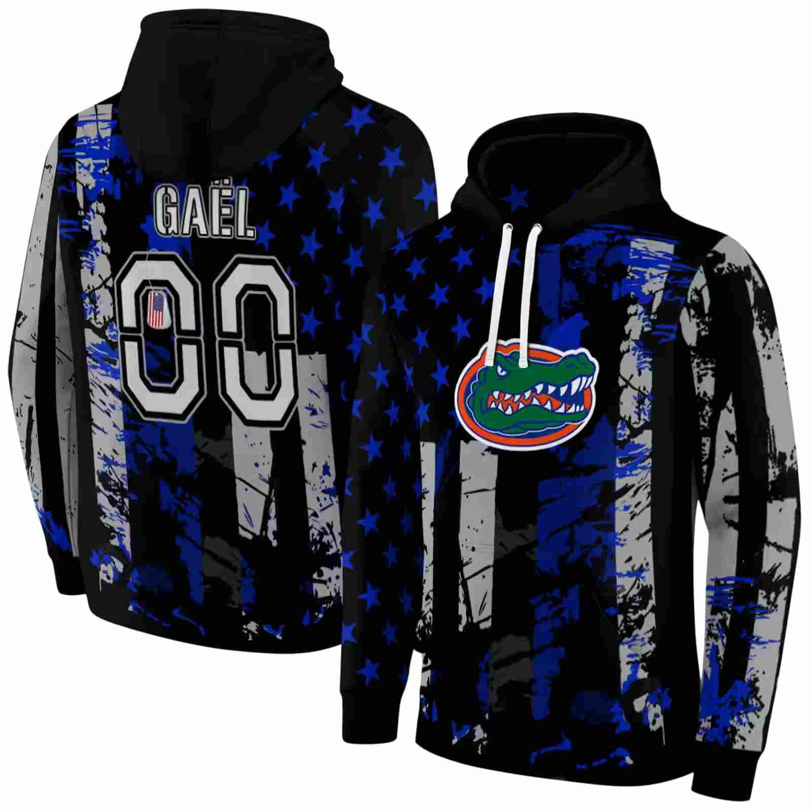 custom florida gators distressed flag blue black hoodie fashion forward